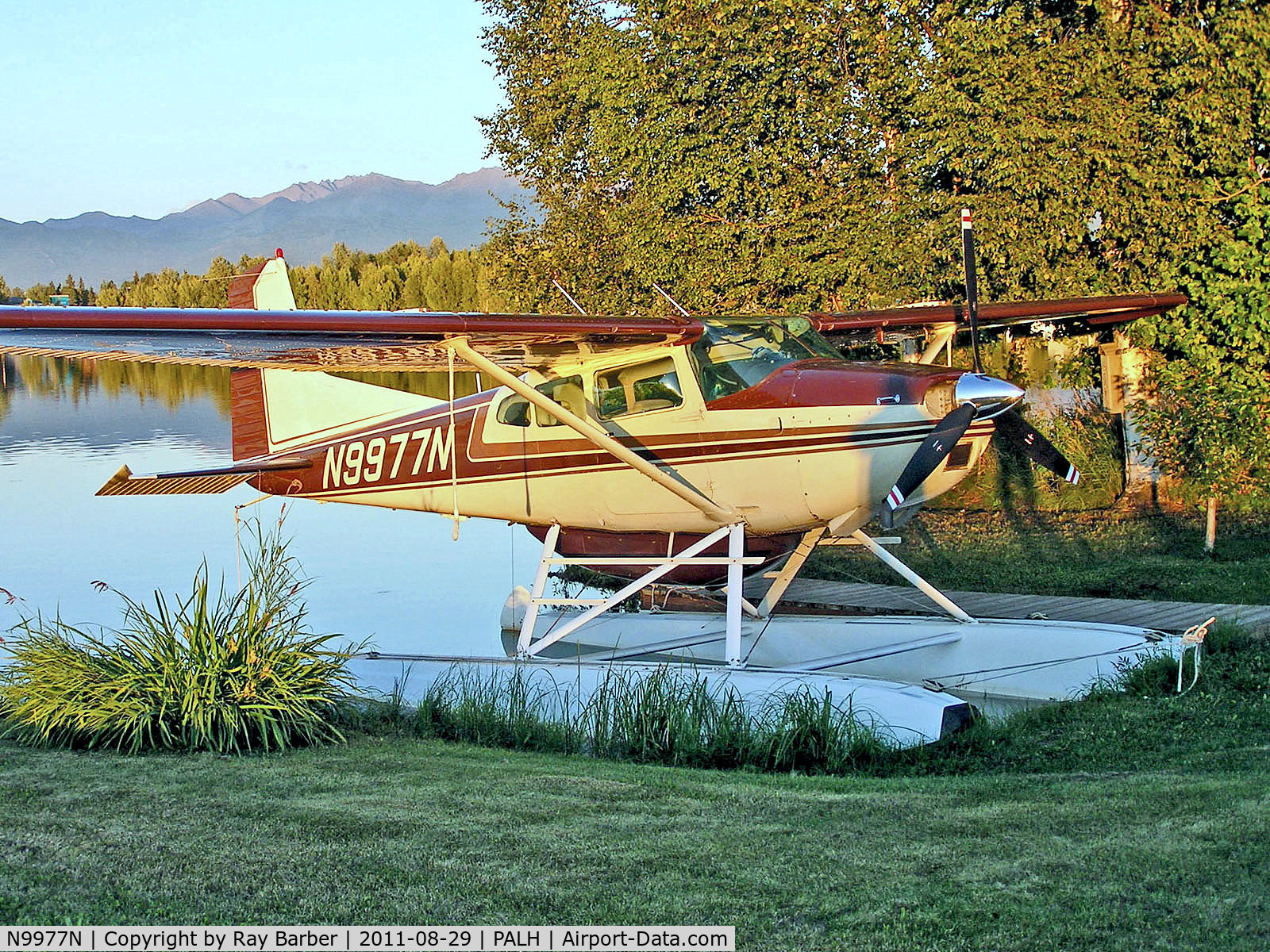 N9977N, 1976 Cessna 180J C/N 18052632, N9977N   Cessna 180J Skywagon [180-52632] Lake Hood Seaplane Base~N 29/08/2011