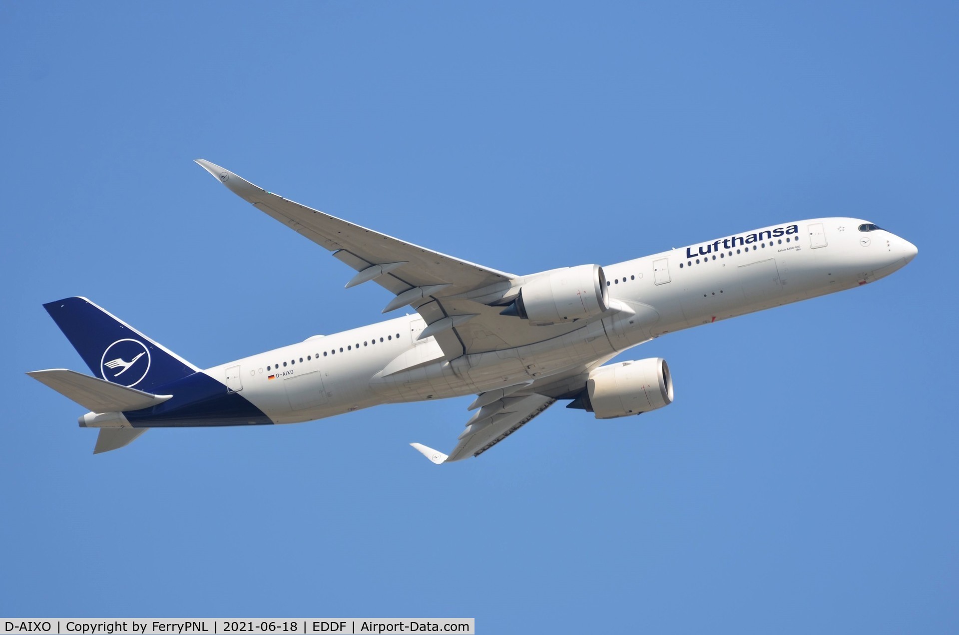 D-AIXO, 2019 Airbus A350-941 C/N 314, Lufthansa A359 departing
