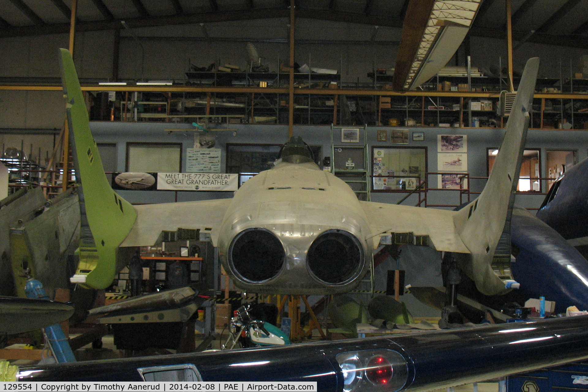 129554, Vought F7U-3 Cutlass C/N 38, Vought F7U-3 Cutlass, c/n: 38, Restoration Facility Seattle Museum of Flight.  Now in Phoenix, AZ being restored to airworthy.