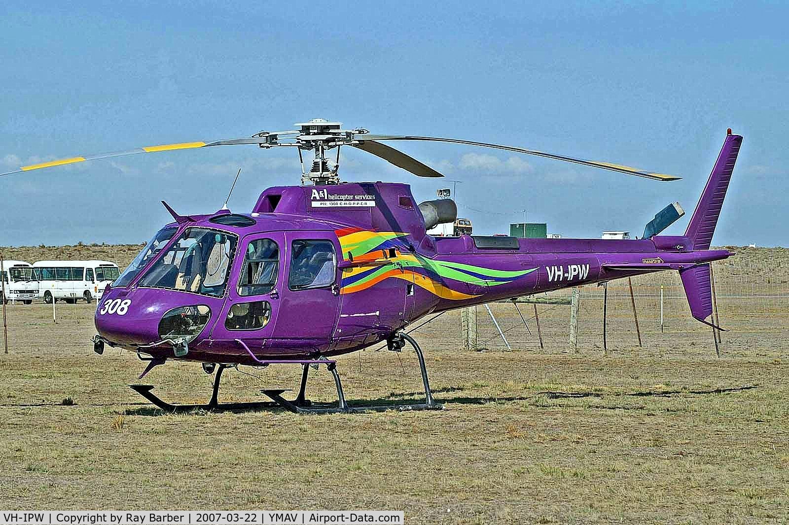 VH-IPW, 2001 Eurocopter AS-350B-3 Ecureuil Ecureuil C/N 3466, VH-IPW   Eurocopter AS.350B3 Ecureuil [3466] (A and I Helicopter Services) Avalon~VH 22/03/2007