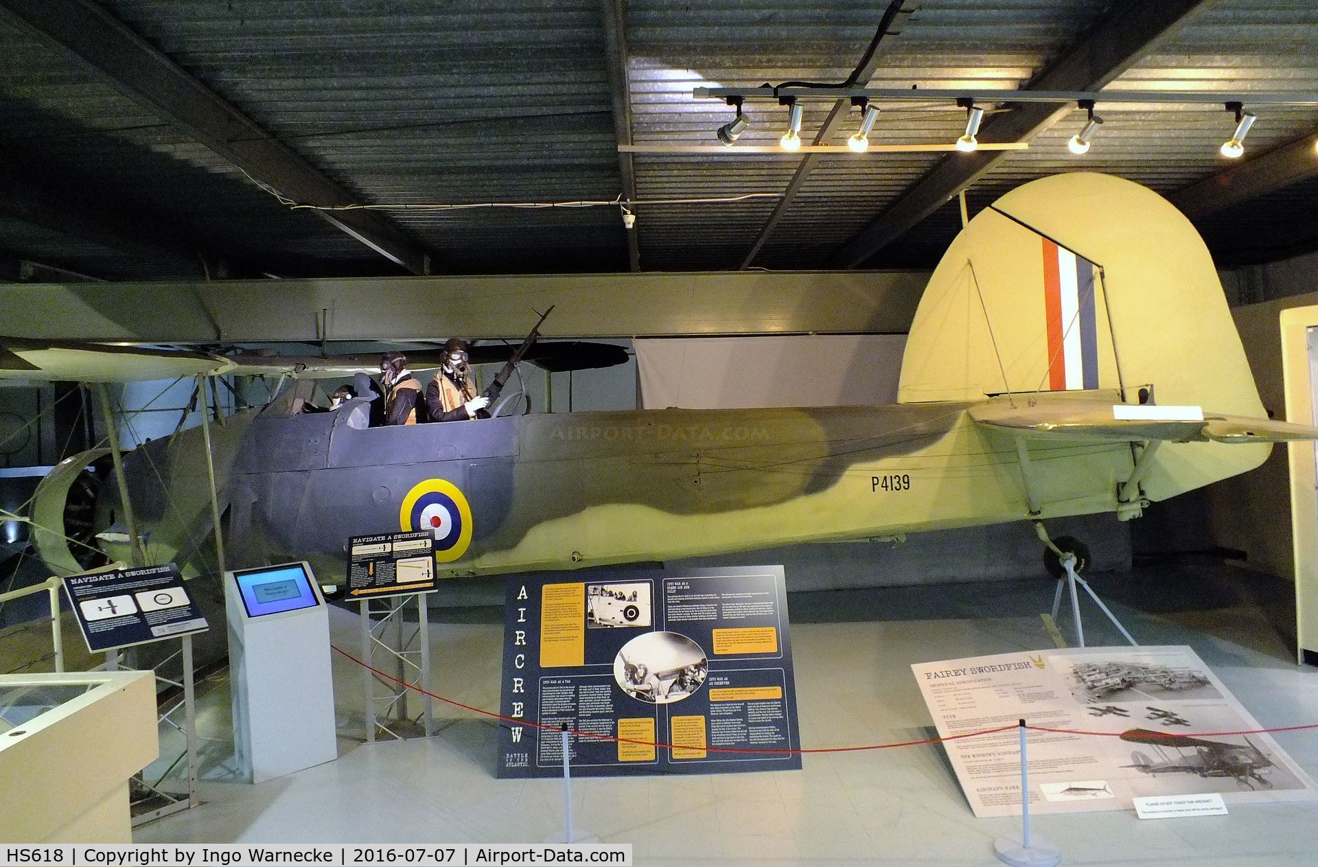HS618, Fairey Swordfish Mk.II C/N Not found HS618, Fairey Swordfish Mk II, displayed as P4149 at the FAA Museum, Yeovilton