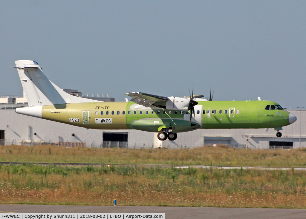 F-WWEC, 2018 ATR 72-600 C/N 1523, C/n 1523 - For Iran Air as EP-ITP but Ntu... Delivered to Easyfly as HK-5294