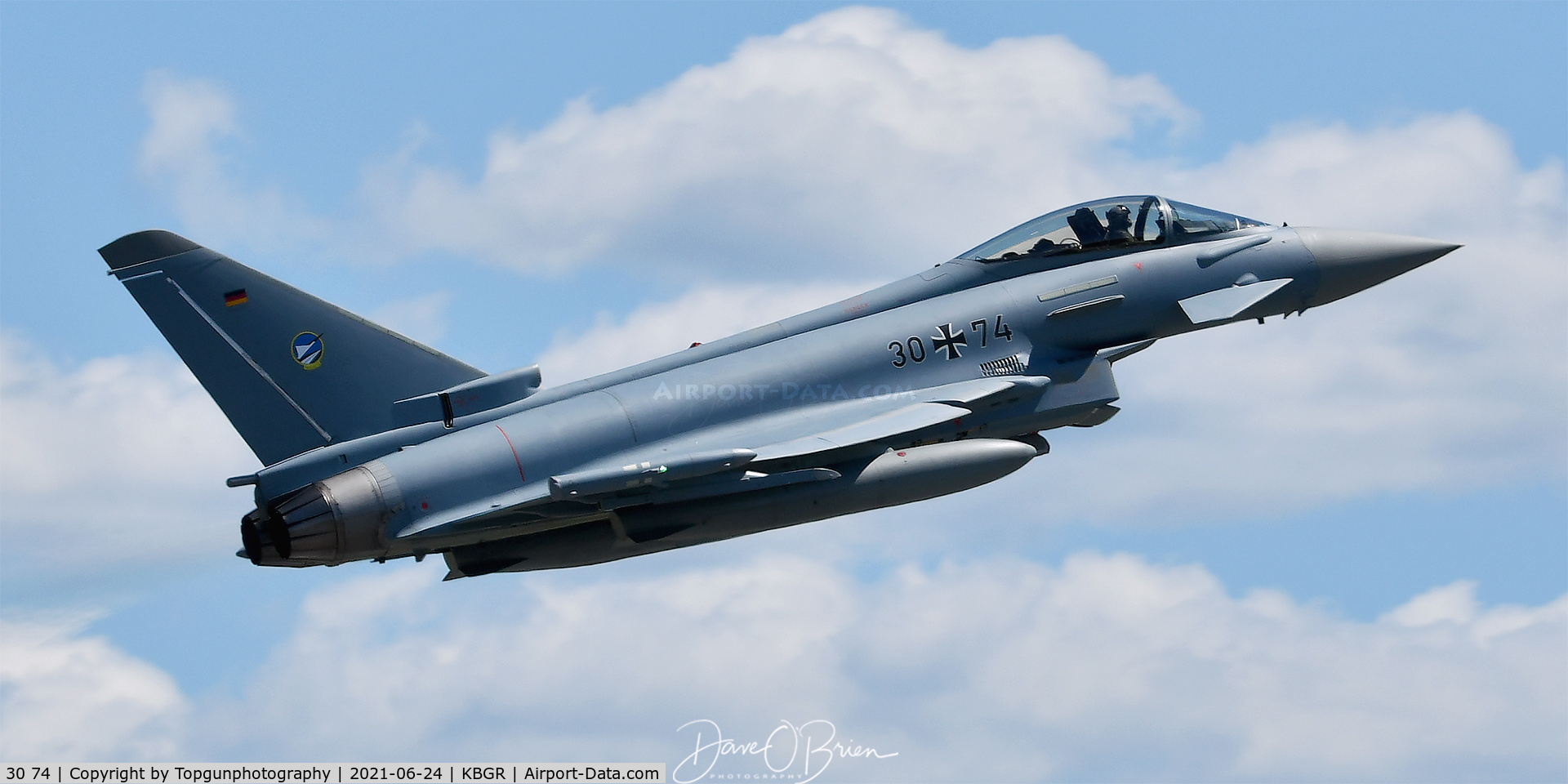 30 74, 2014 Eurofighter EF-2000 Typhoon C/N GS055, RETRO11 launches from Bangor to Nellis