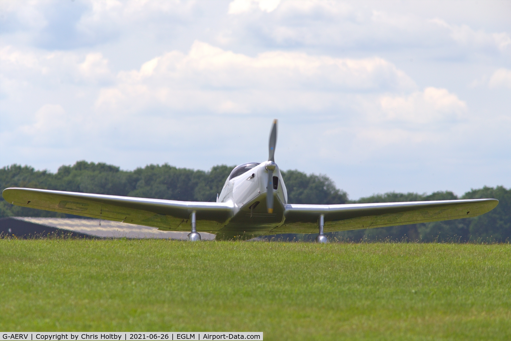 G-AERV, 1936 Miles M11A Whitney Straight C/N 307, The 1936 Miles Whitney Straight head on at White Waltham, Berkshire