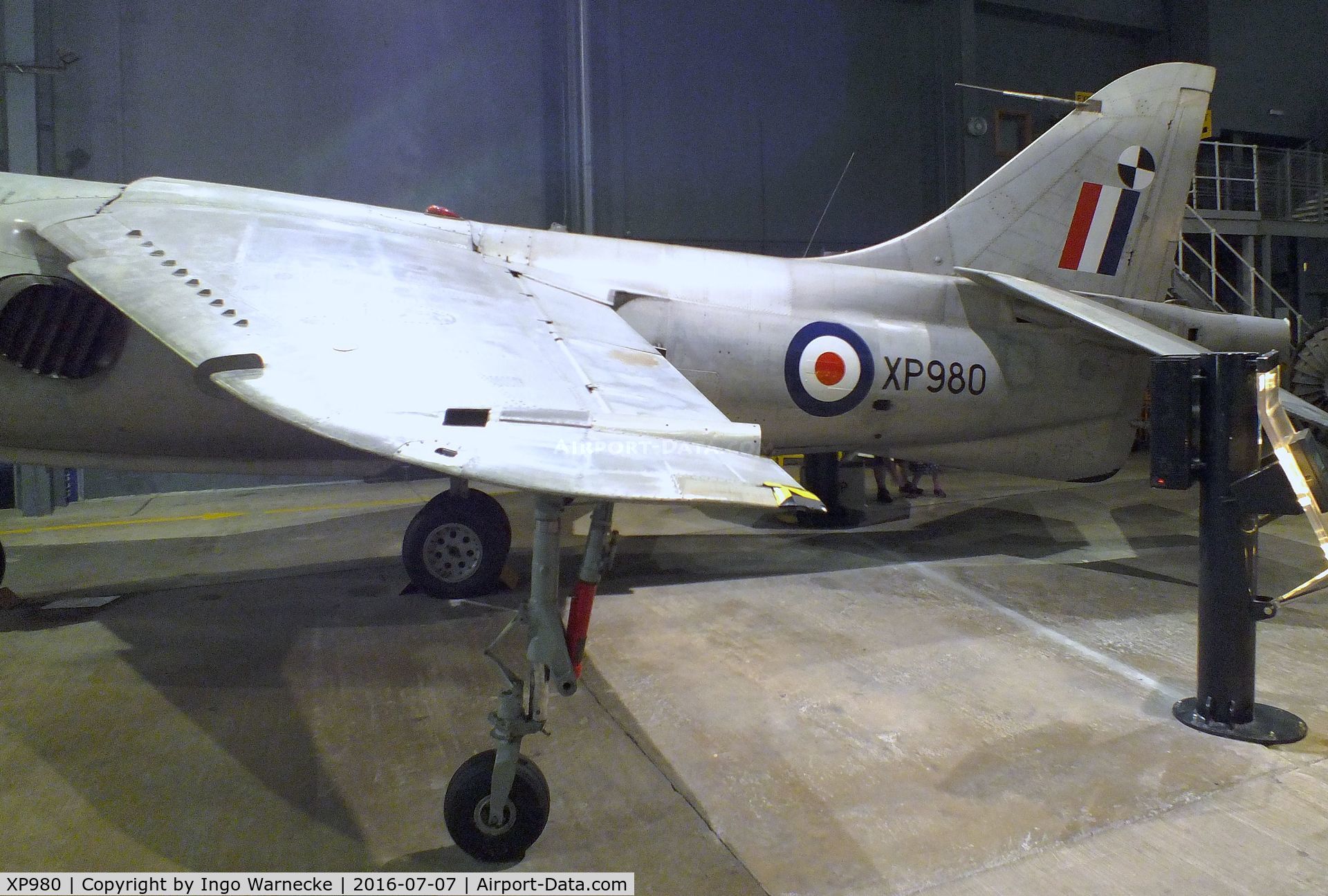 XP980, Hawker Siddeley P.1127 C/N P-05, Hawker P.1127 5th prototype, displayed with Harrier GR1 wings, at the FAA Museum, Yeovilton