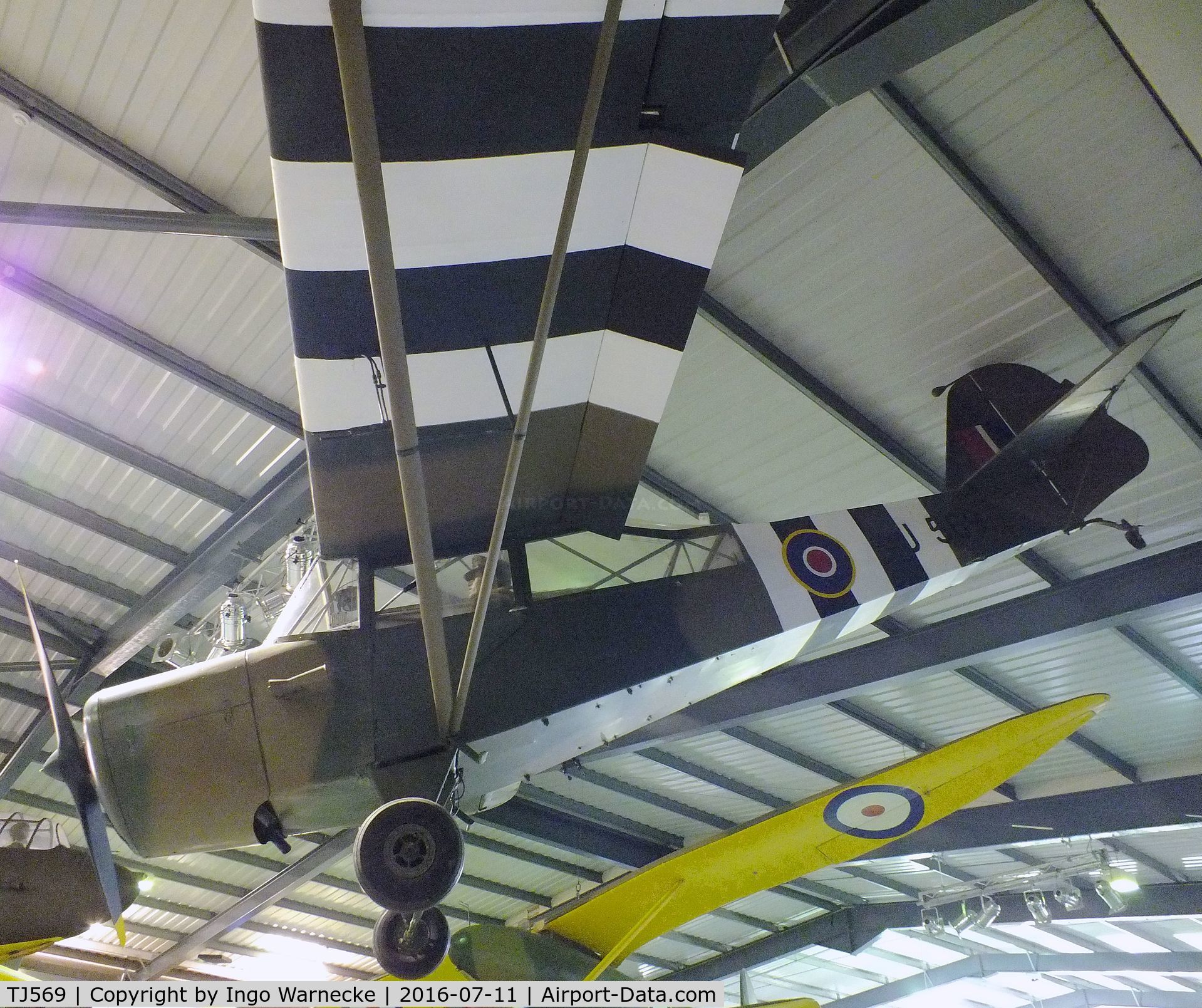 TJ569, 1945 Taylorcraft J Auster 5 C/N 1579, Taylorcraft J Auster 5 at the Museum of Army Flying, Middle Wallop