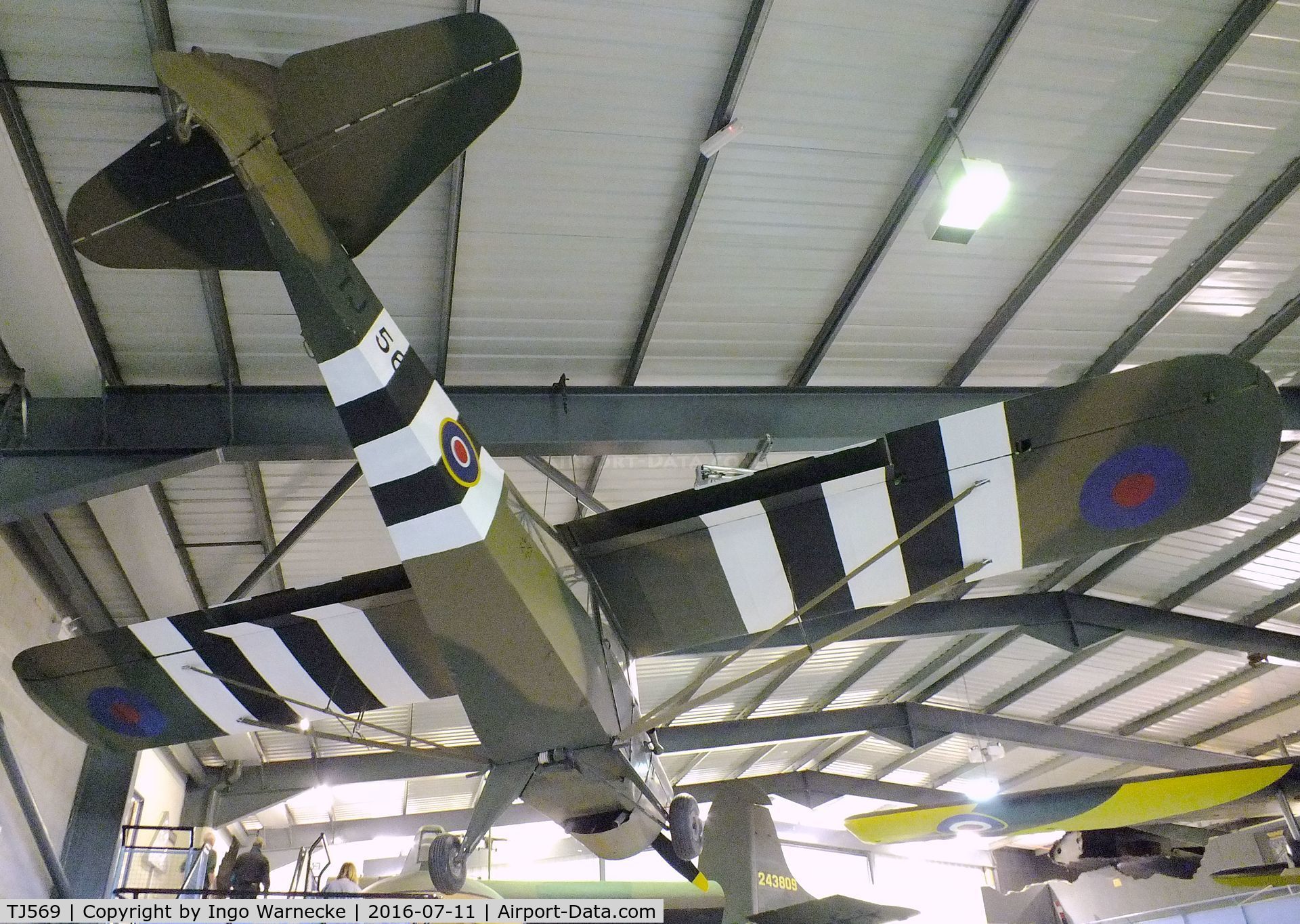 TJ569, 1945 Taylorcraft J Auster 5 C/N 1579, Taylorcraft J Auster 5 at the Museum of Army Flying, Middle Wallop