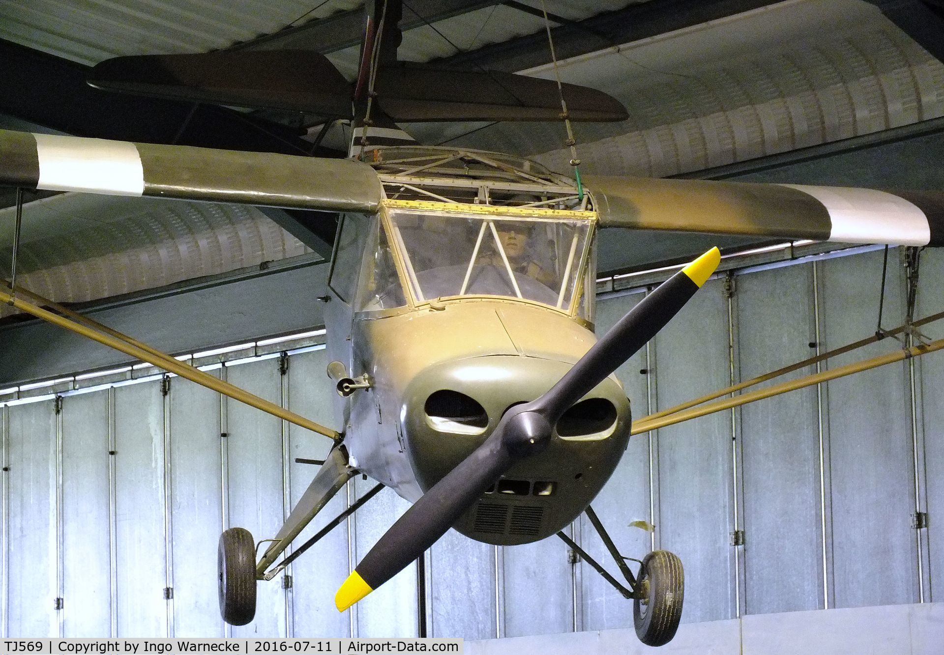 TJ569, 1945 Taylorcraft J Auster 5 C/N 1579, Taylorcraft J Auster 5 at the Museum of Army Flying, Middle Wallop