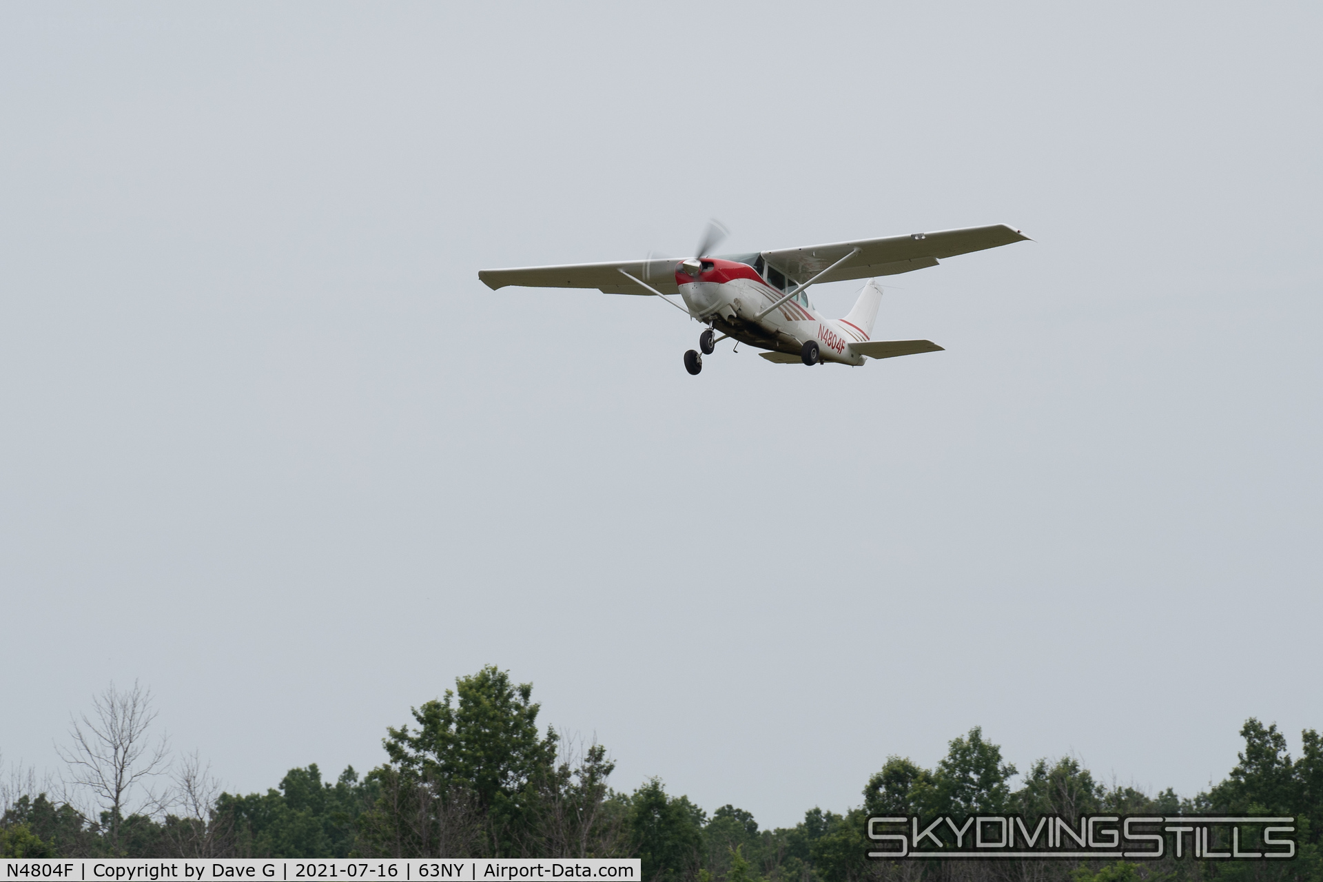 N4804F, 1966 Cessna U206A Super Skywagon C/N U206-0504, Cessna 206 departs Skydive the Falls at Shear Airport, NY.