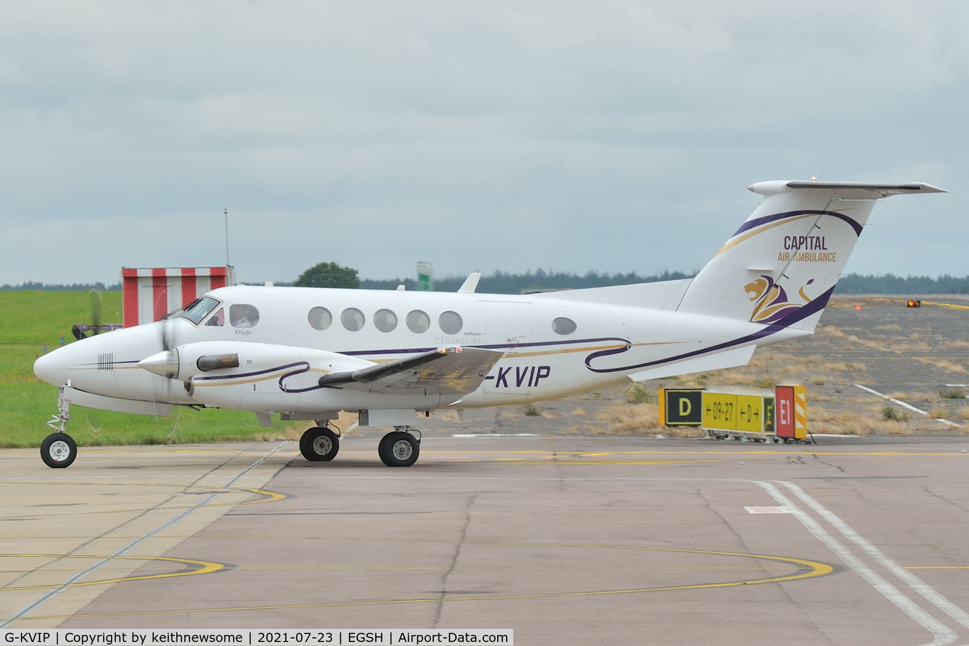 G-KVIP, 1979 Beech 200 Super King Air C/N BB-487, Arriving at Norwich from Exeter.