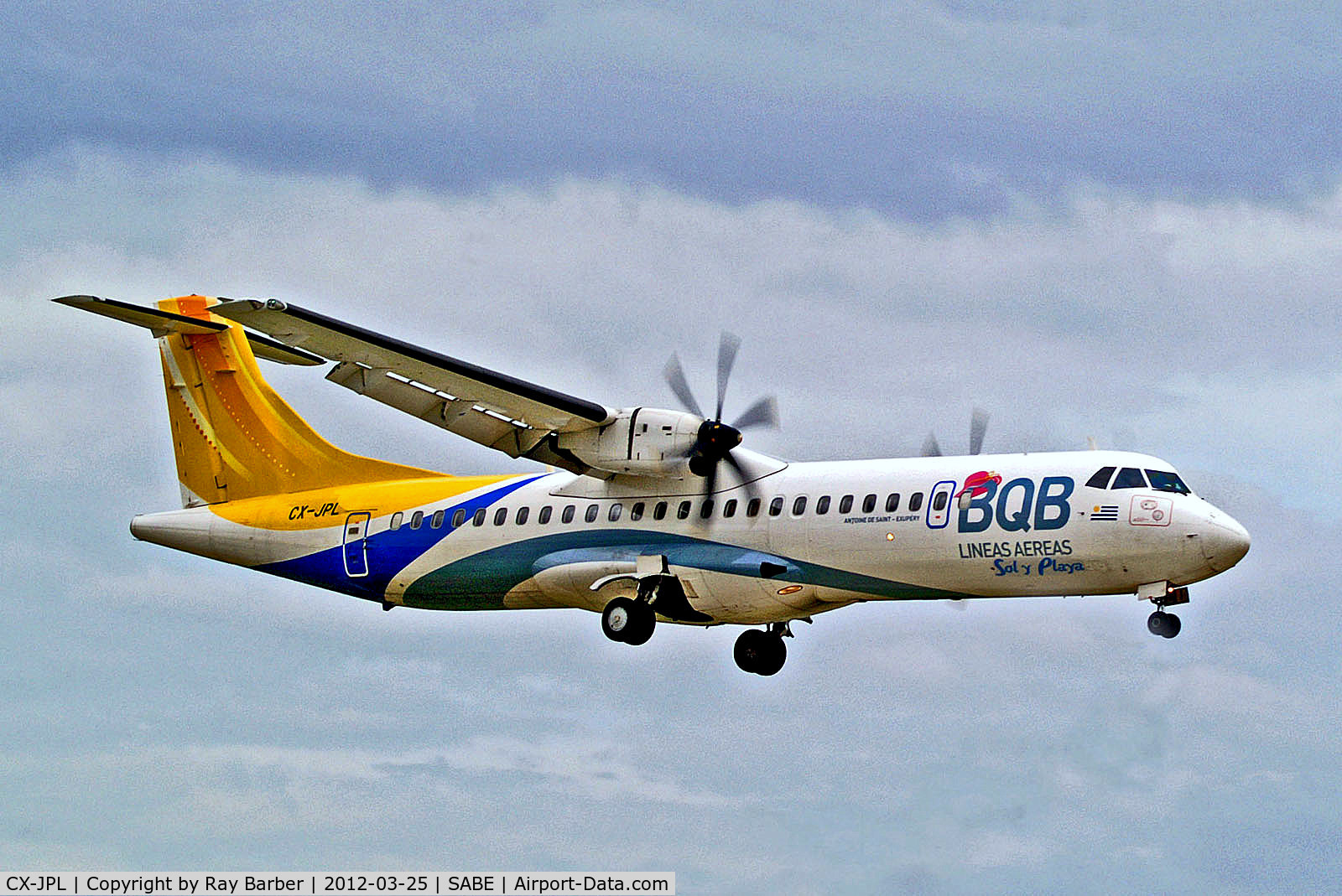 CX-JPL, 2009 ATR 72-212A C/N 816, CX-JPL   Aerospatiale ATR-72-212A [816] (BQB Lineas Aereas) Buenos Aires-Aeroparque Jorge Newbery~LV 25/03/2012