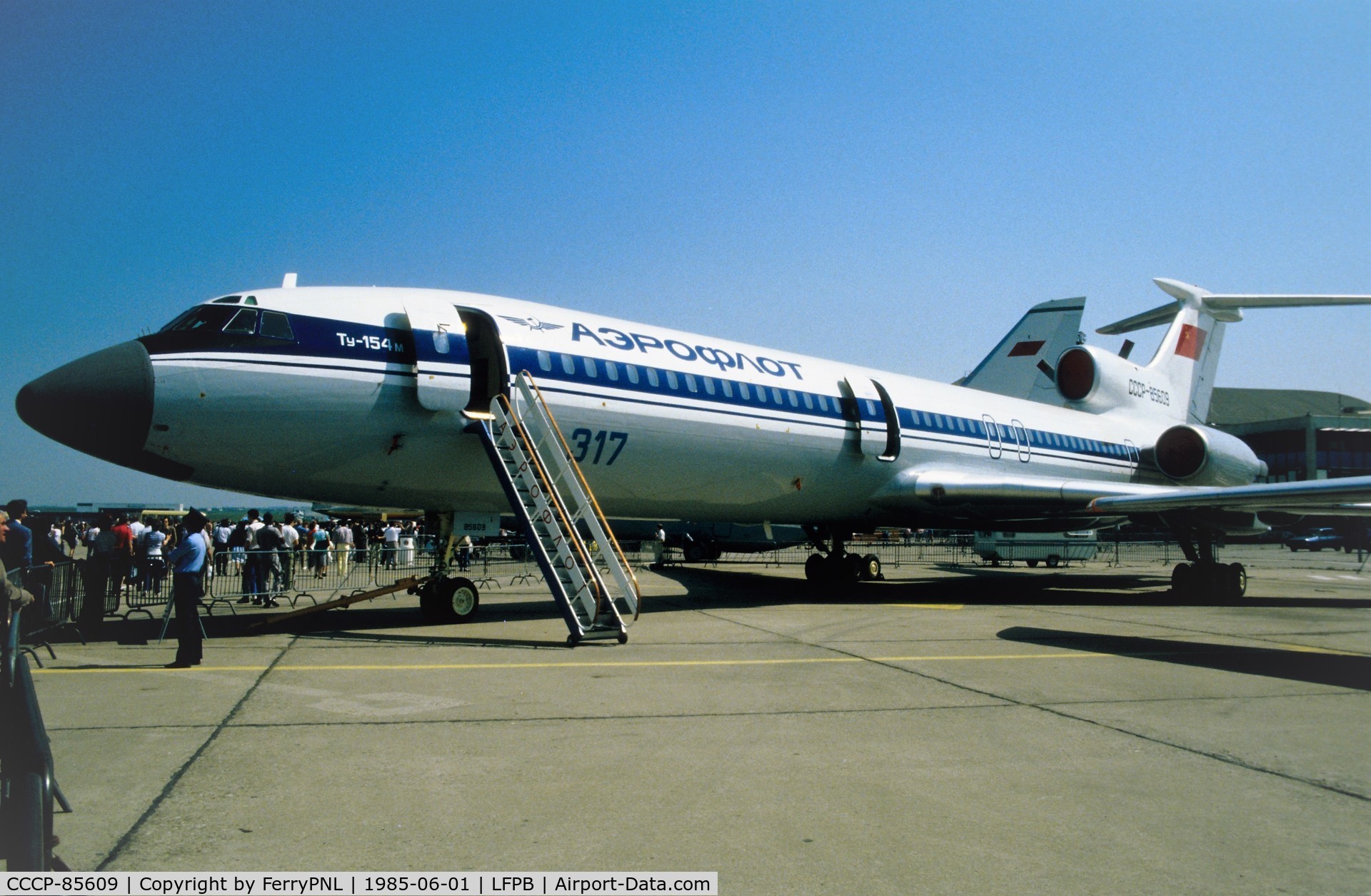CCCP-85609, 1985 Tupolev Tu-154-M C/N 84A704, Aeroflot Tu154M on display in Paris