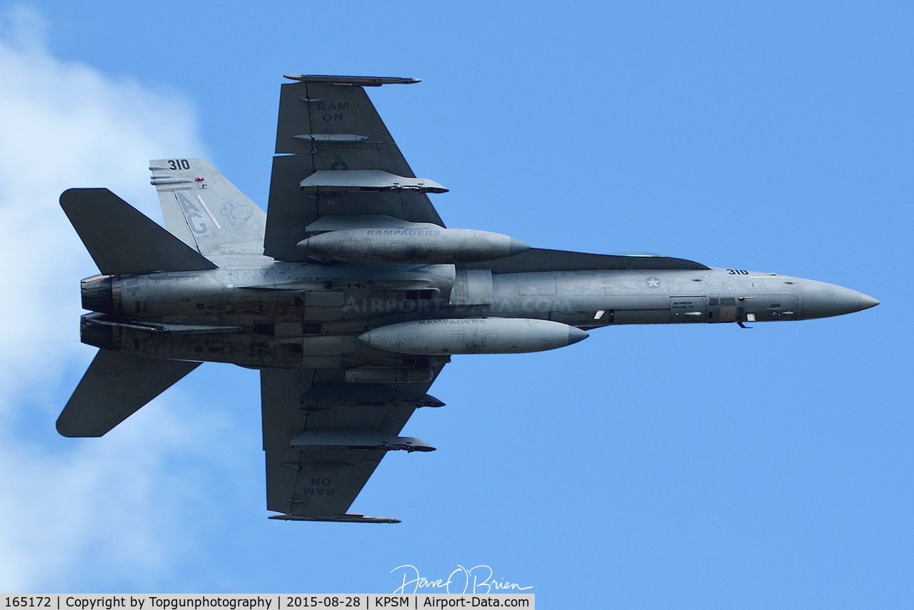 165172, McDonnell Douglas F/A-18C Hornet C/N 1288/C397, RAMPAGE12 bugging out back to NAS Oceana