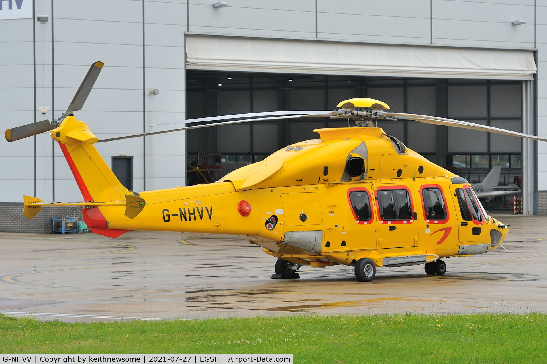G-NHVV, 2014 Airbus Helicopters EC-175B C/N 5002, Arrived at Norwich from Aberdeen.