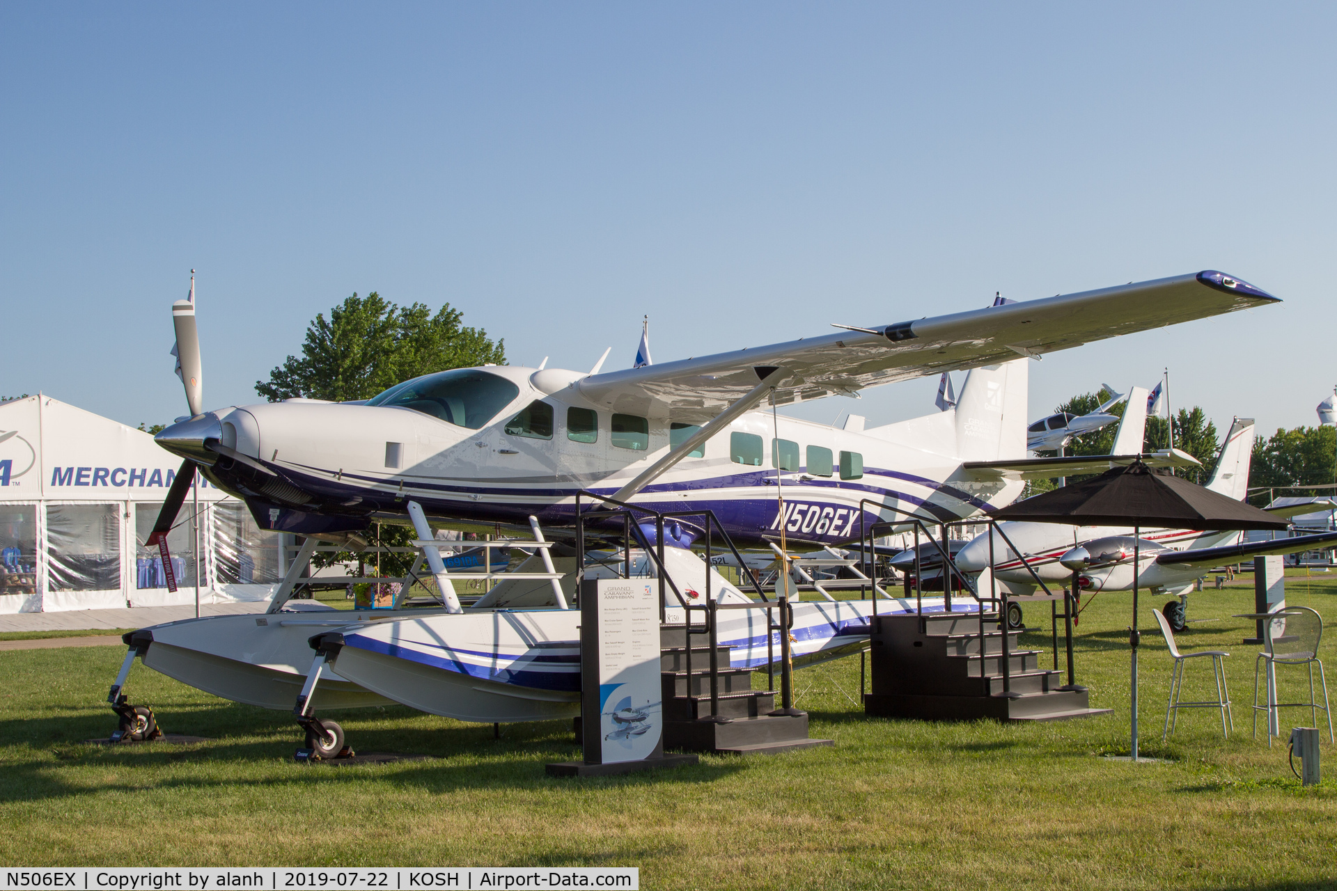 N506EX, 2013 Cessna 208B Grand Caravan EX C/N 208B5506, On display Oshkosh 2019 wearing a reserved registration; since exported to Turkey