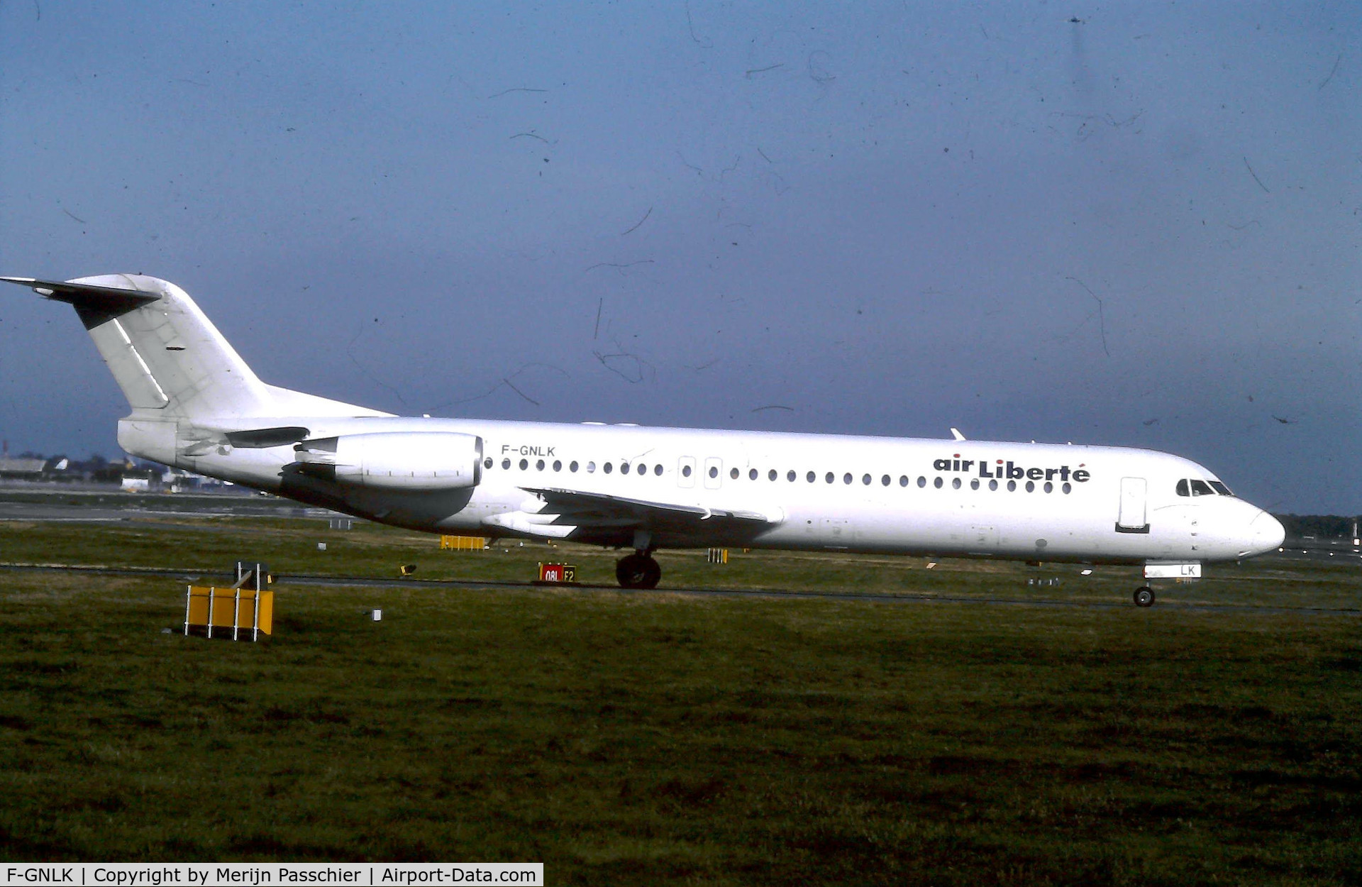 F-GNLK, 1990 Fokker 100 (F-28-0100) C/N 11307, eBay slide
