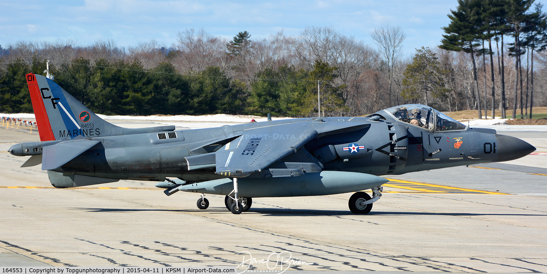 164553, McDonnell Douglas AV-8B+ Harrier II C/N 238, CAG Jet waits in the hammerhead of 34 for the others to taxi up.