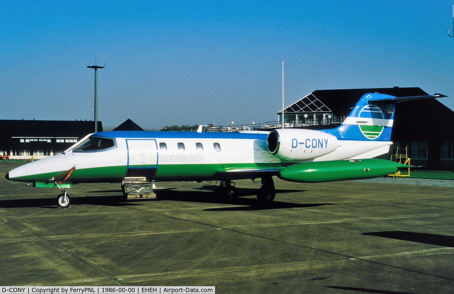 D-CONY, 1978 Gates Learjet 35A C/N 35-195, Contact Air Lj35A on the ramp in EIN