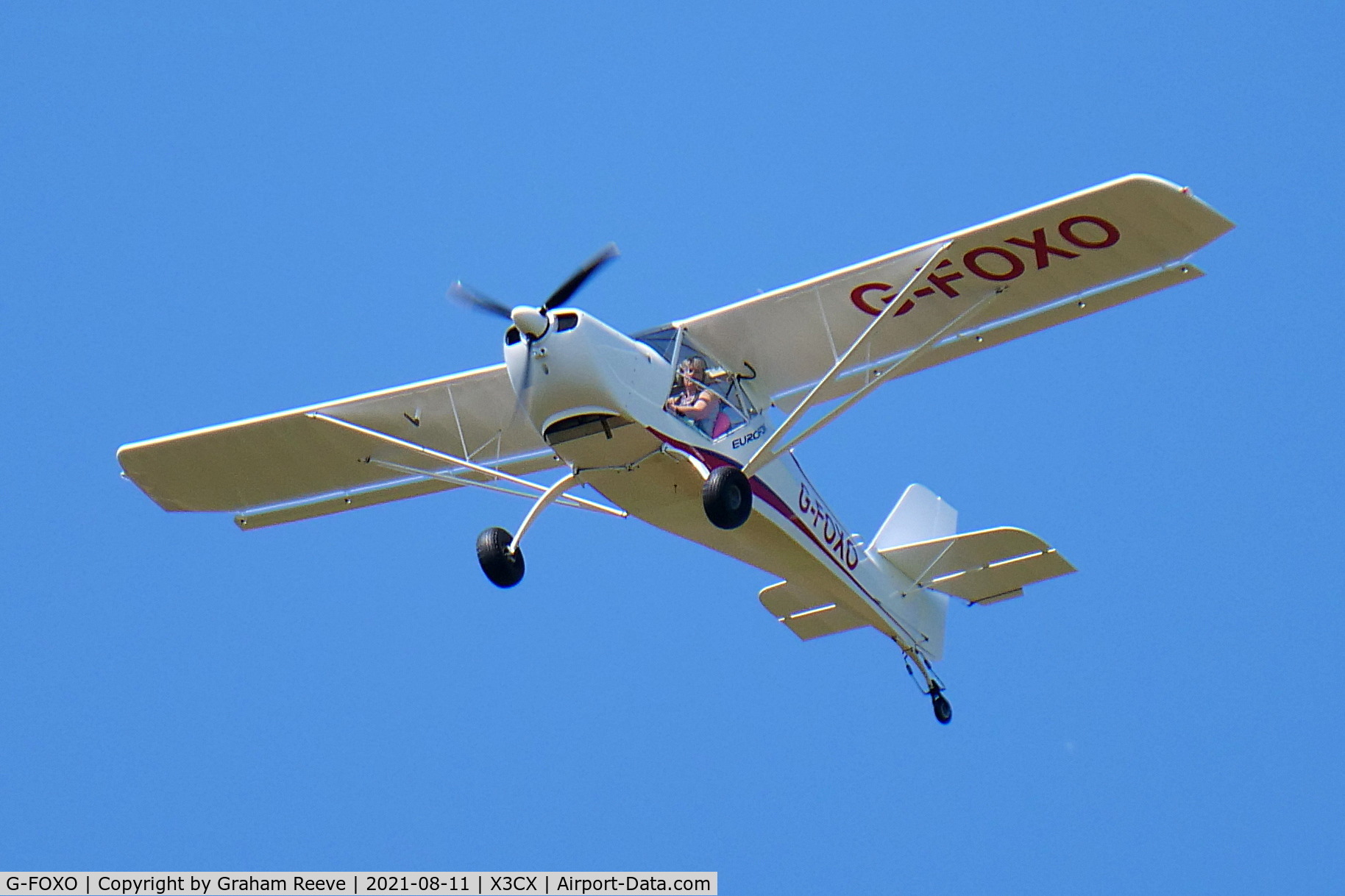 G-FOXO, 2014 Aeropro Eurofox 912(S) C/N LAA 376-15165, Over head at Northrepps.
