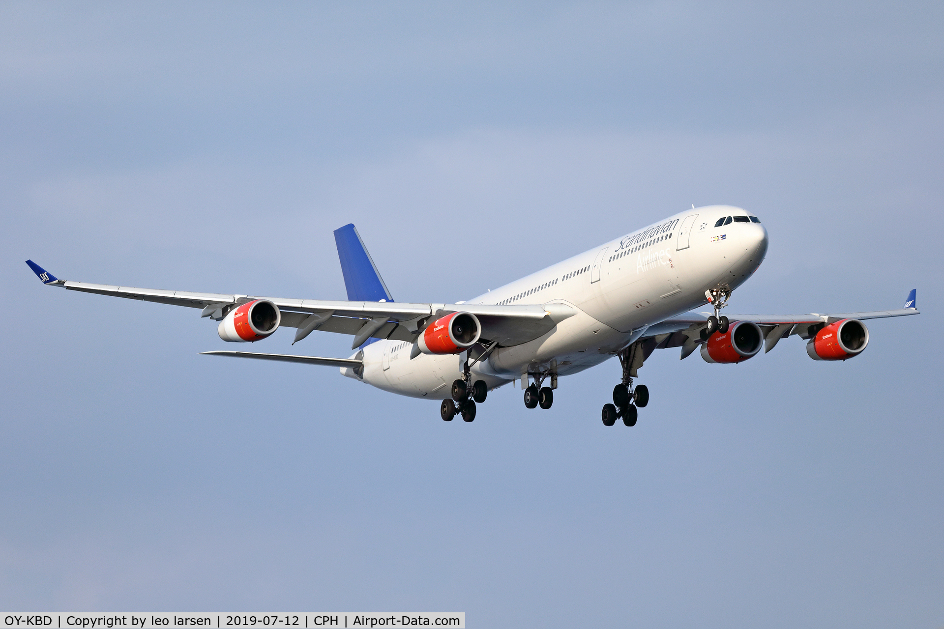 OY-KBD, 2002 Airbus A340-313X C/N 470, Copenhagen 12.7.2019