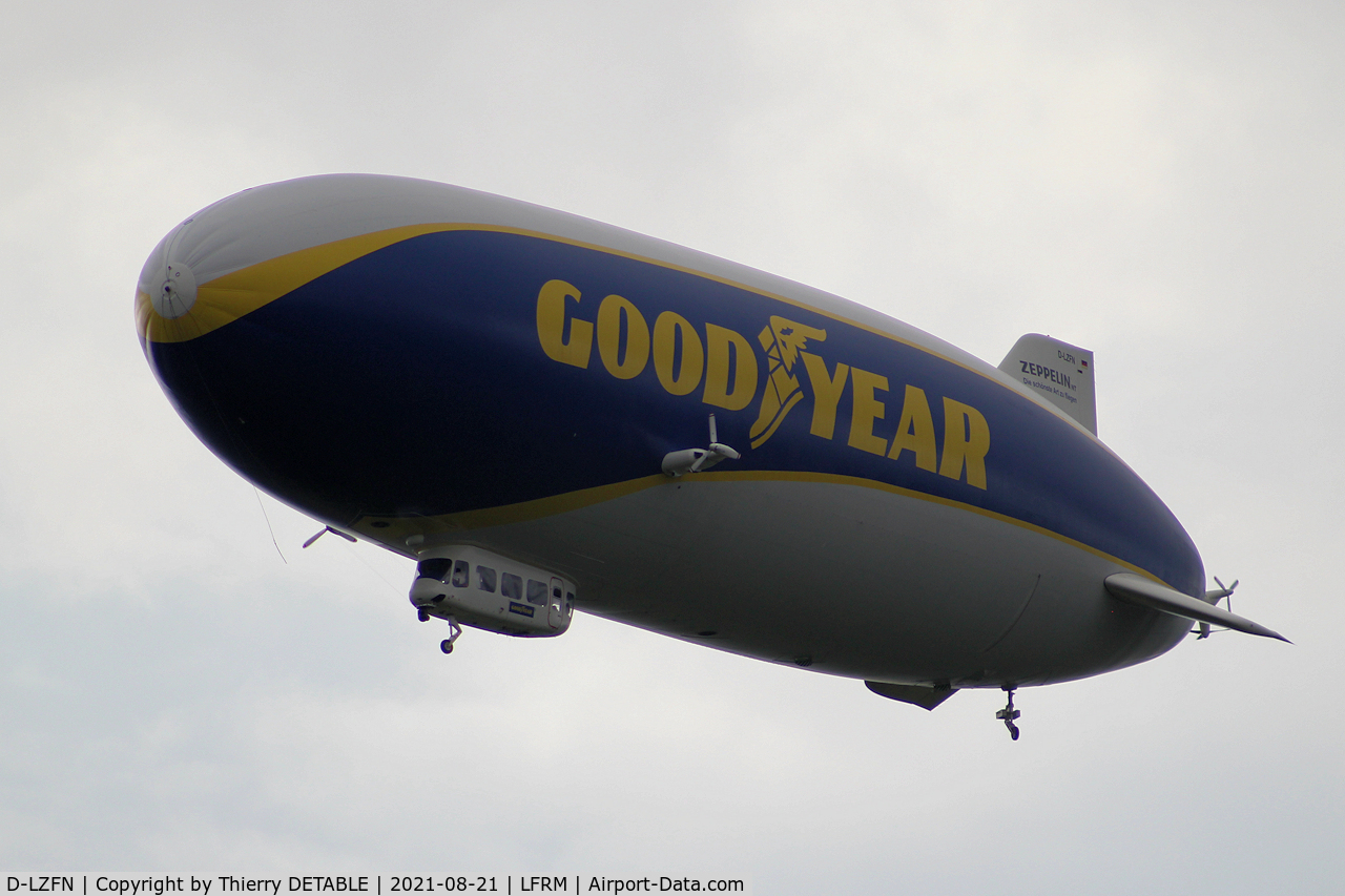 D-LZFN, 1997 Zeppelin LZ N07-100 C/N 001, Team of Zeppelin advertisement for Goodyear based in a field near Ruaudin 72 for the 24h le Mans. 19 to 23 August 2021.
5 km from le Mans airport LFRM