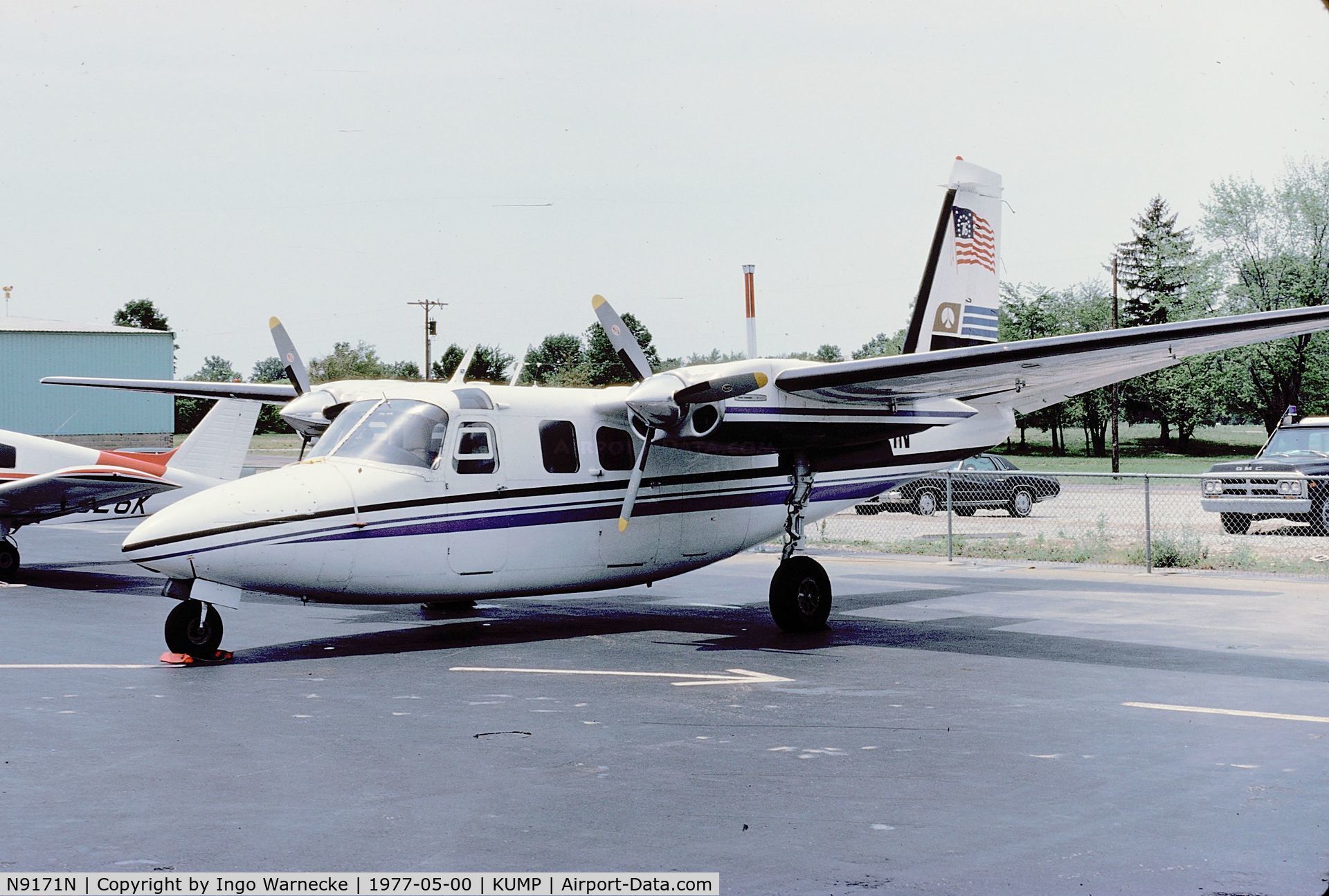 N9171N, Aero Commander 500 S C/N 3119, Aero Commander 500S at Indianapolis Metropolitan Airport, Indianapolis IN