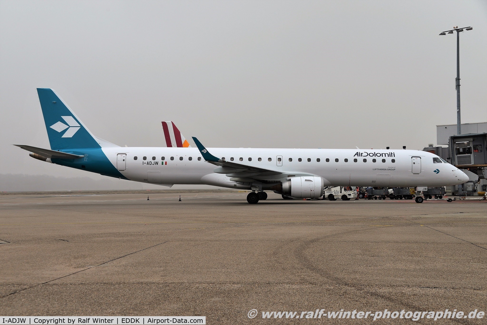 I-ADJW, 2009 Embraer 195LR (ERJ-190-200LR) C/N 19000297, Embraer ERJ-195LR 190-200LR - EN DLA Air Dolomiti - 19000297 - I-ADJW - 23.03.2019 - CGN