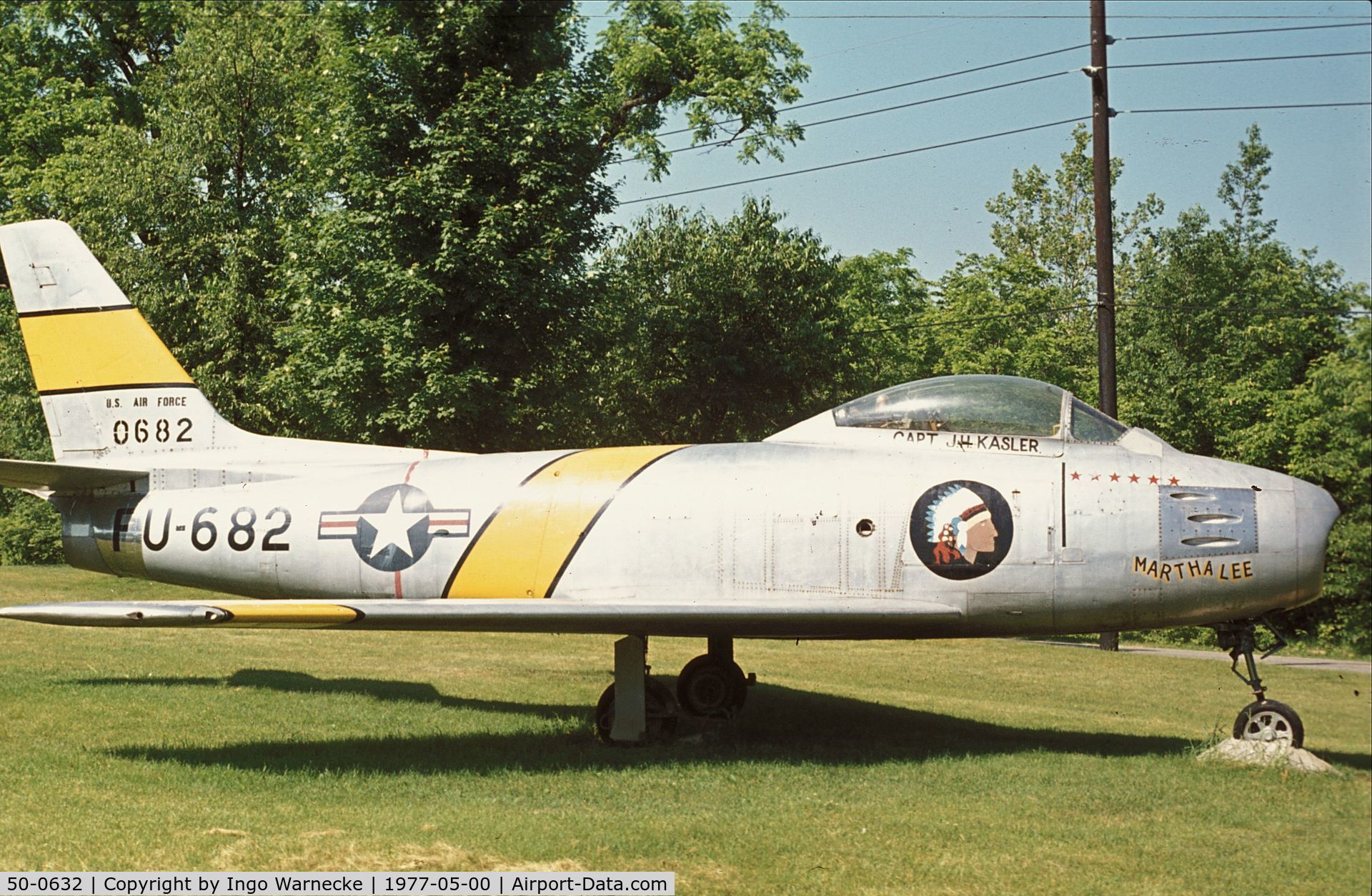 50-0632, North American F-86-E-1-NA C/N unknown_50-0632, North American F-86E-1-NA Sabre, displayed as FU-682 at the Indianapolis VFW post