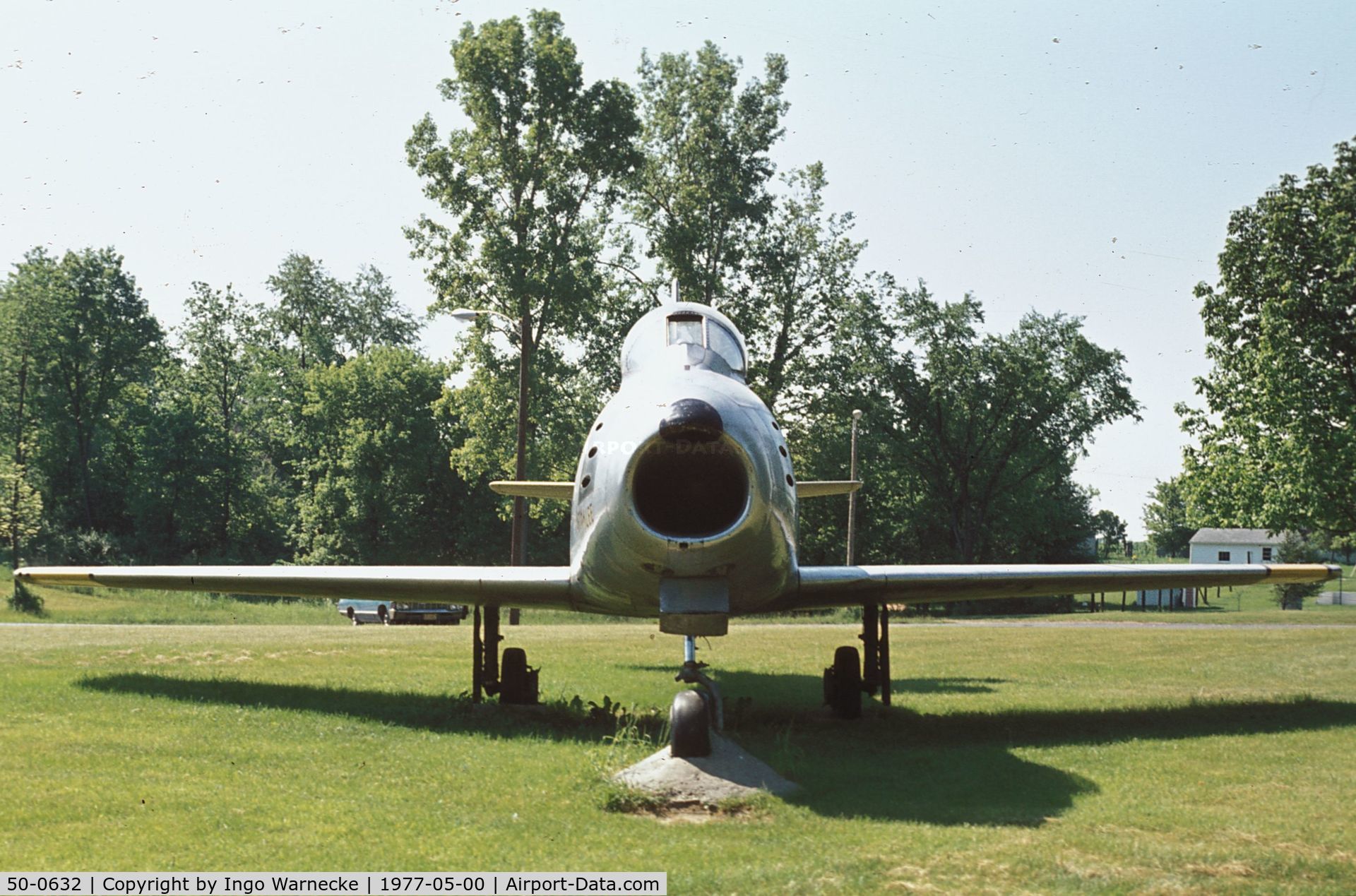 50-0632, North American F-86-E-1-NA C/N unknown_50-0632, North American F-86E-1-NA Sabre, displayed as FU-682 at the Indianapolis VFW post
