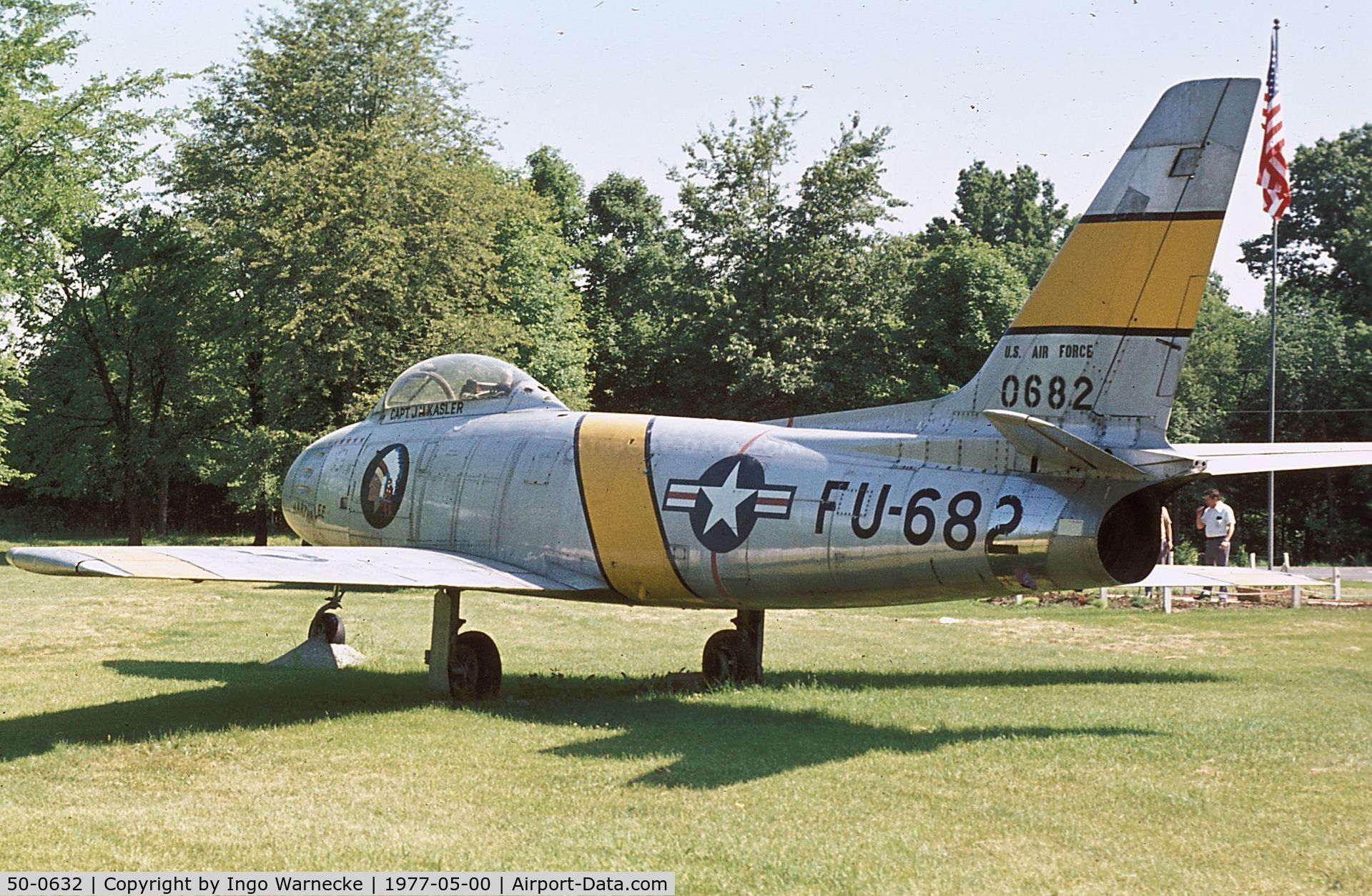 50-0632, North American F-86-E-1-NA C/N unknown_50-0632, North American F-86E-1-NA Sabre, displayed as FU-682 at the Indianapolis VFW post