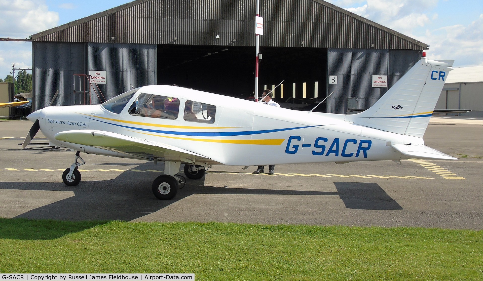 G-SACR, 1988 Piper PA-28-161 Cadet C/N 2841046, taken on 28/08/21 at sherburn