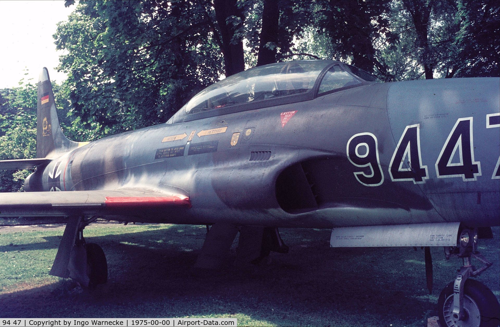 94 47, Lockheed T-33A Shooting Star C/N 580-8967, Lockheed T-33A outside in the park of the Deutsches Museum Museumsinsel, München