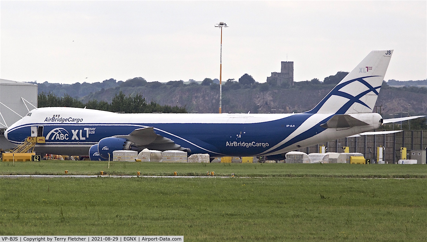 VP-BJS, 2019 Boeing 747-8F C/N 63787, At East Midlands Airport