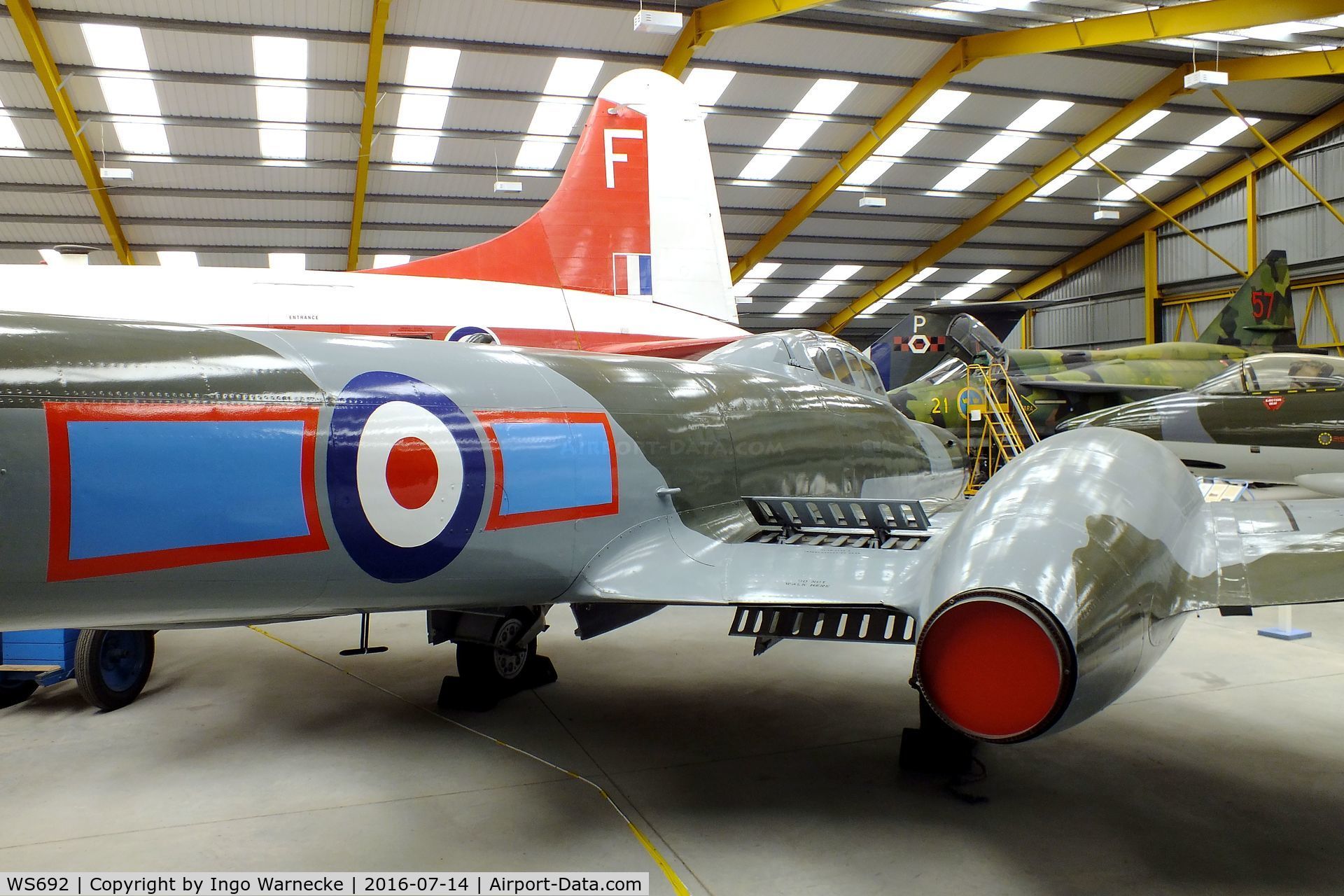 WS692, Gloster Meteor NF.12 C/N Not found WS692, Gloster Meteor NF12 at the Newark Air Museum