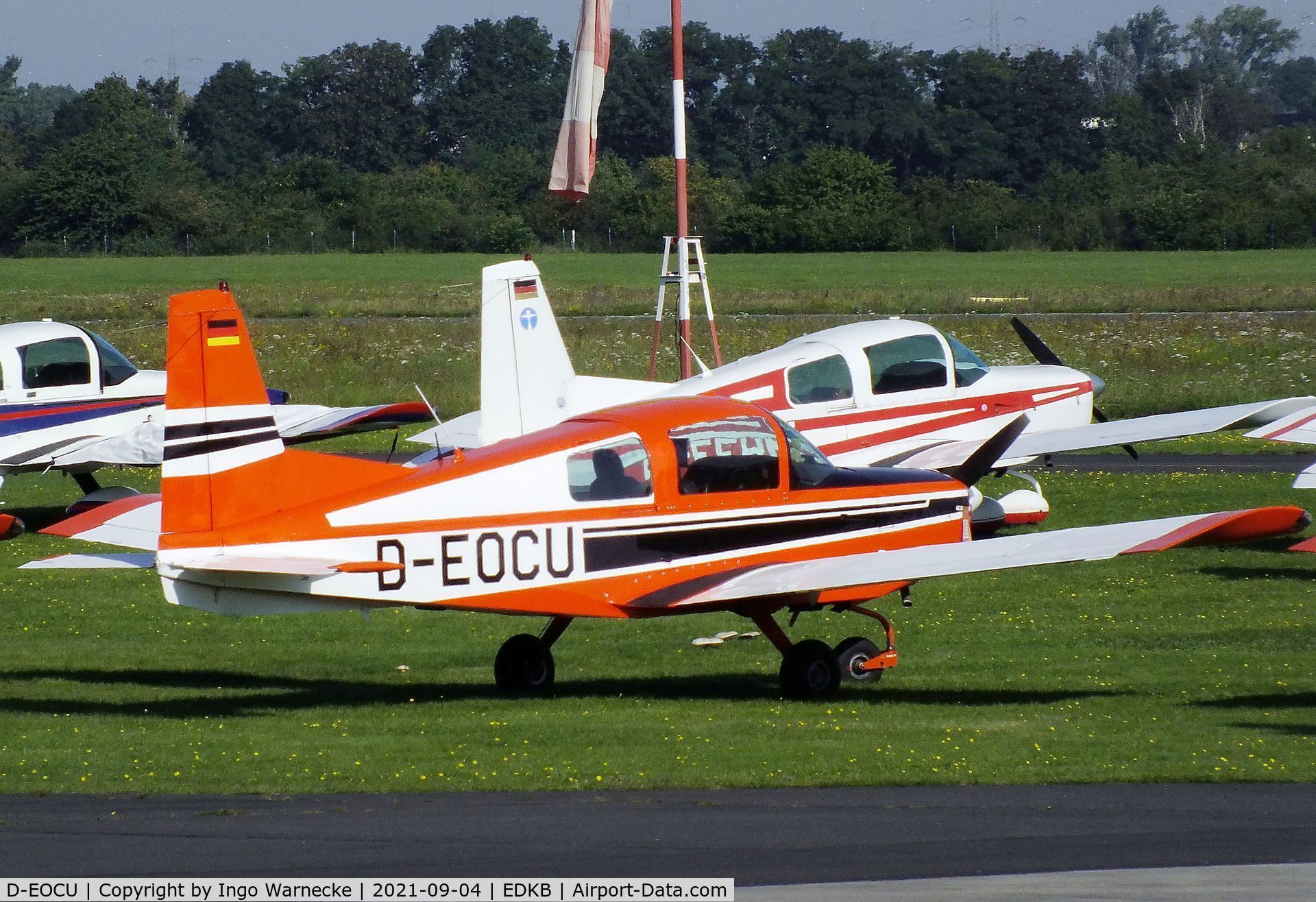 D-EOCU, American Aviation AA-5 Traveler C/N AA5-0018, American Aviation AA-5 Traveler at the 2021 Grumman Fly-in at Bonn-Hangelar airfield