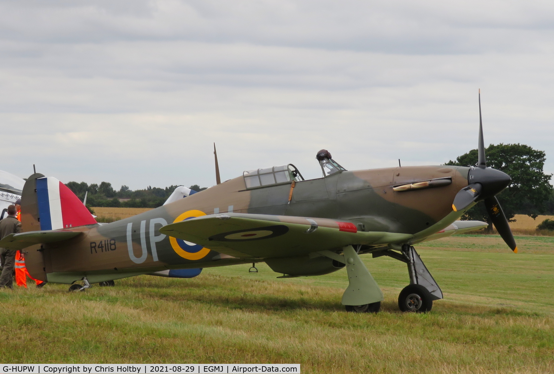 G-HUPW, 1940 Hawker Hurricane I C/N G592301, Being readied to fly at the Little Gransden Airshow 2021