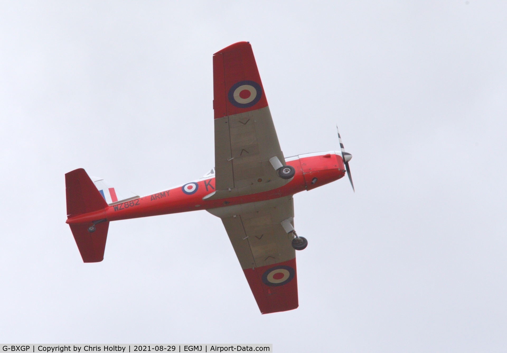 G-BXGP, 1953 De Havilland DHC-1 Chipmunk T.10 C/N C1/0927, Displaying for the crowd at the Little Gransden Airshow 2021