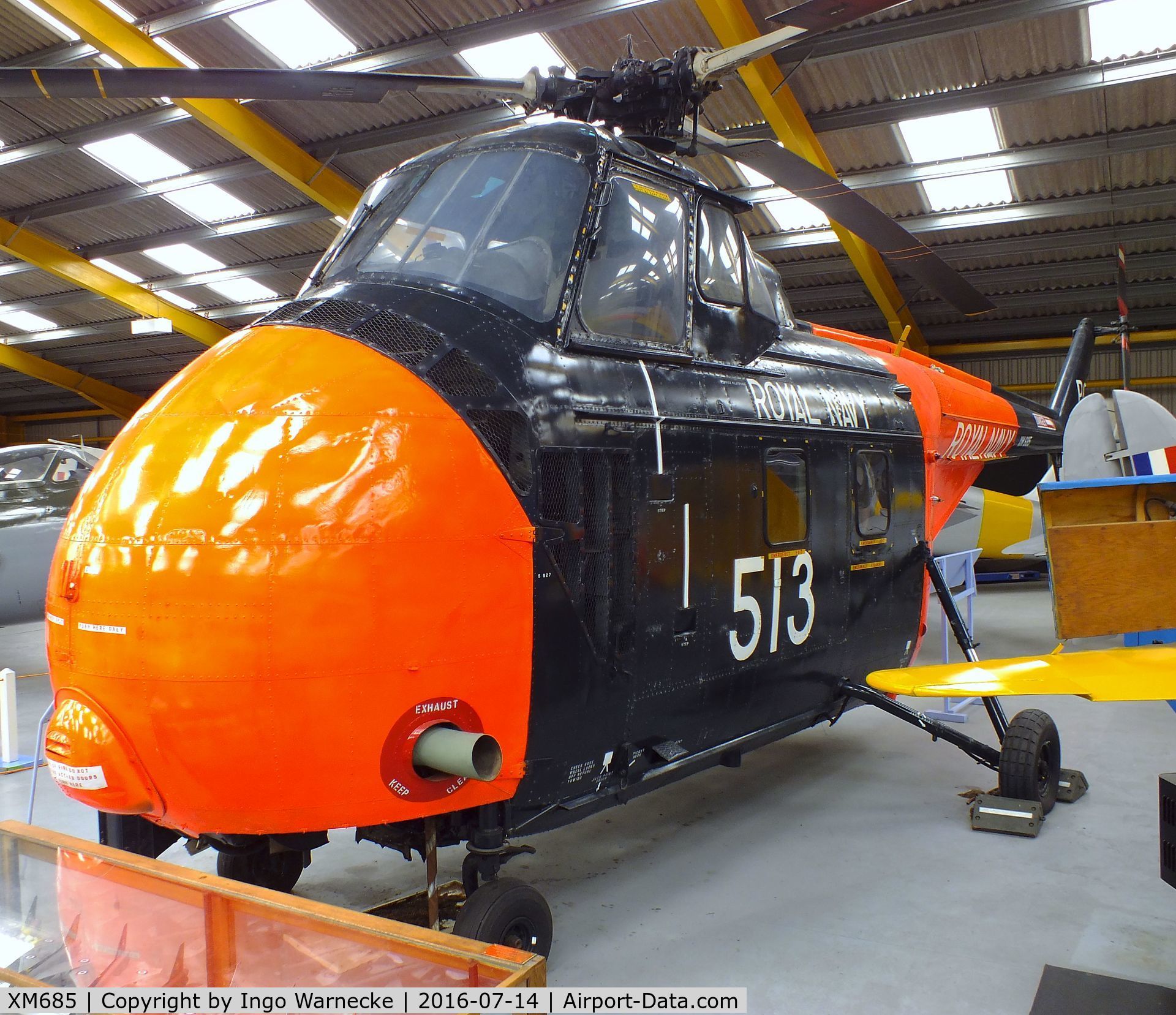 XM685, 1959 Westland Whirlwind HAS.7 C/N WA263, Westland Whirlwind HAS7 at the Newark Air Museum