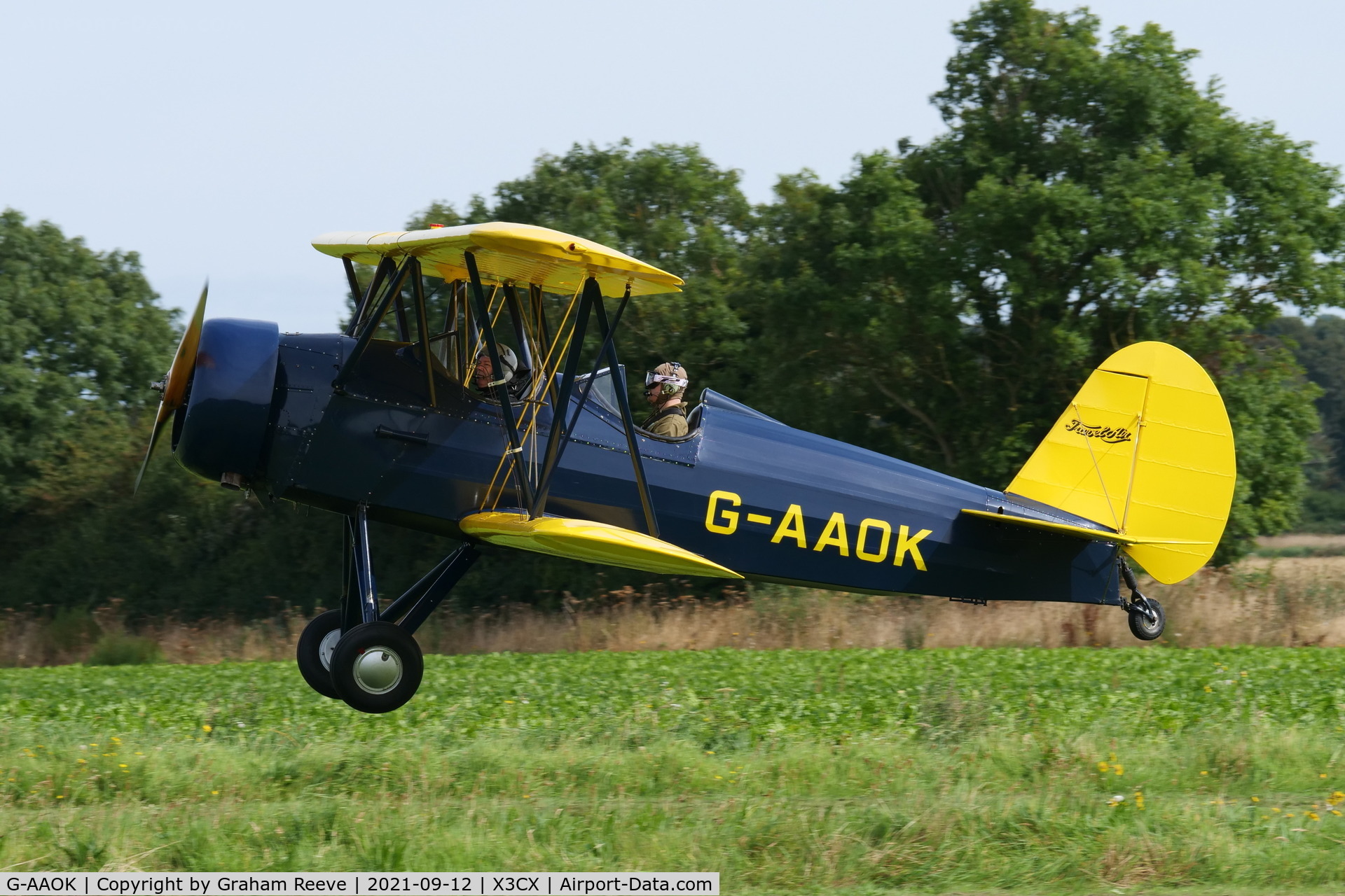 G-AAOK, 1929 Curtiss-Wright Travel Air 12Q C/N 2026, Landing at Northrepps.