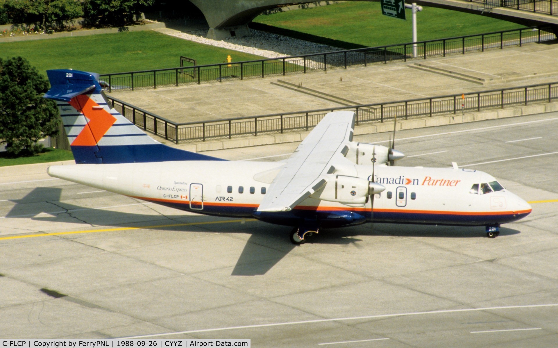 C-FLCP, 1988 ATR 42-312 C/N 085, Canadian Partner Atr42 operated by Ontario Express