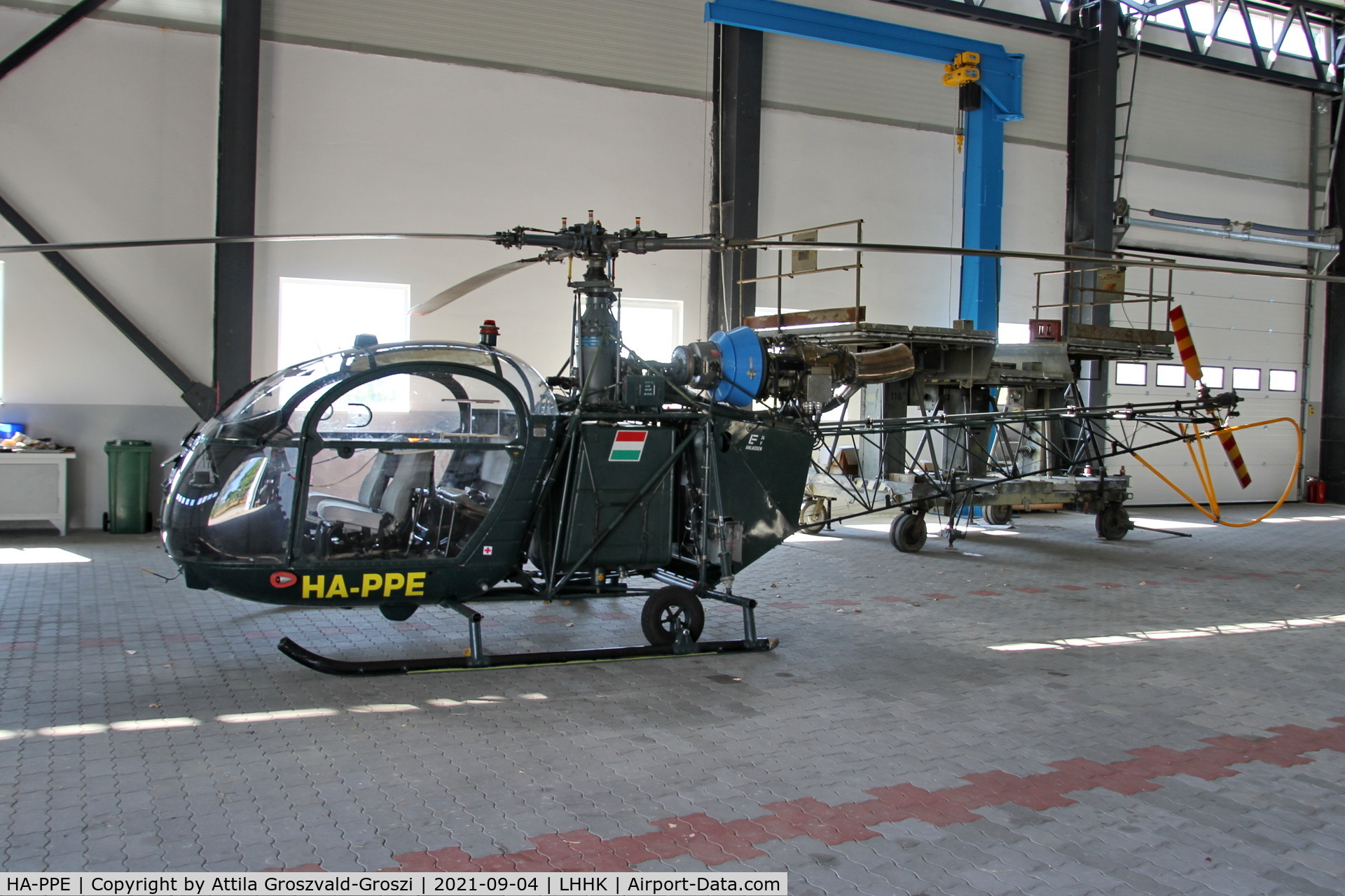 HA-PPE, Sud SA-318C Alouette AST C/N 2046, LHHK Hajmáskér Airport, Hungary