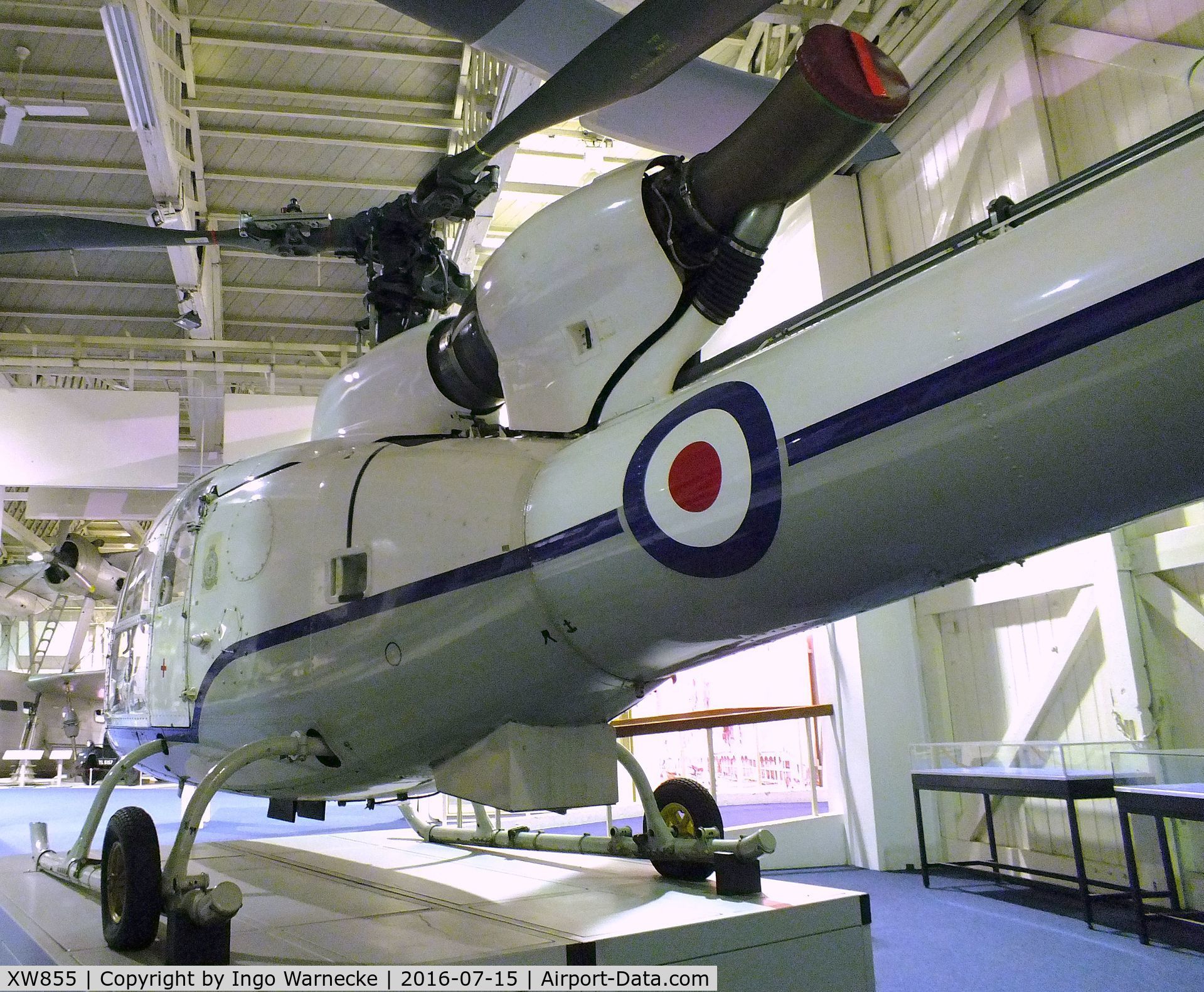 XW855, 1973 Westland SA-341D Gazelle HT3 C/N WA1050, Sud Aviation (Westland) SA.341D Gazelle HT3 at the RAF-Museum, Hendon