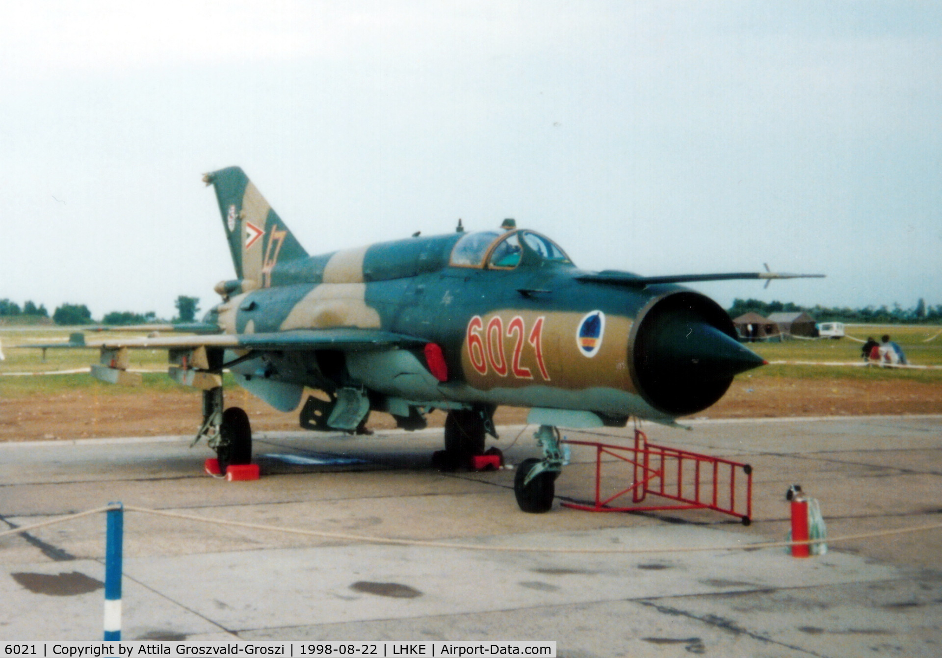 6021, Mikoyan-Gurevich MiG-21bis C/N 75036021, LHKE - Kecskemét Air Base. Air Show 1998. Hungary