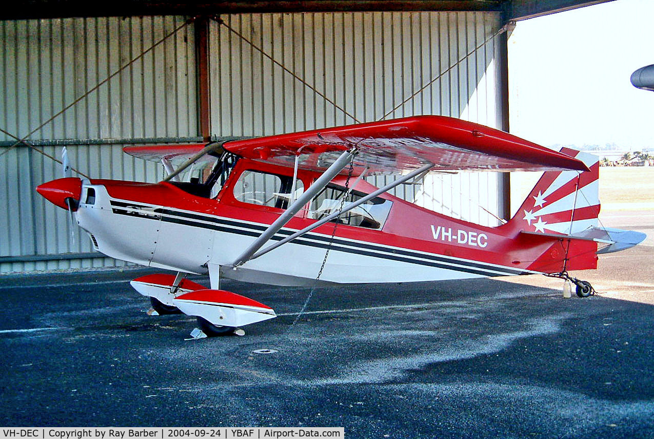 VH-DEC, 1978 American Champion 8KCAB Decathlon C/N 454-78, VH-DEC   American Champion 8KCAB Decathlon [454-78] Brisbane-Archerfield~VH 24/09/2004