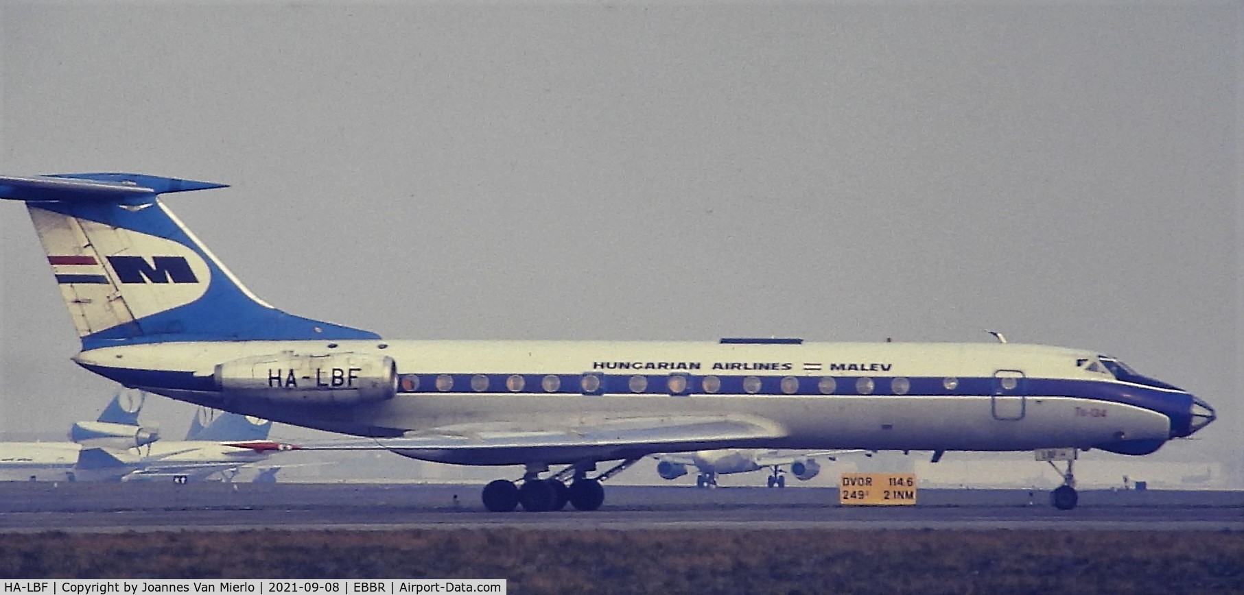 HA-LBF, 1970 Tupolev Tu-134 C/N 0350923, Slide scan