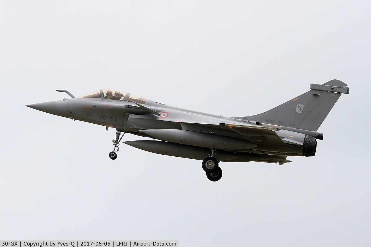 30-GX, 2014 Dassault Rafale C C/N 145, Dassault Rafale C, On final rwy 26, Landivisiau Naval Air Base (LFRJ) Tiger Meet 2017