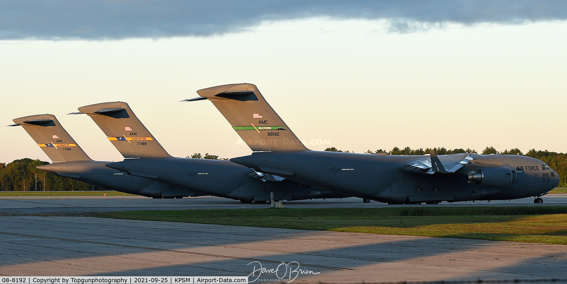 08-8192, 2008 Boeing C-17A Globemaster III C/N P-192/F214, busy overnight as 3 C-17's stop in.