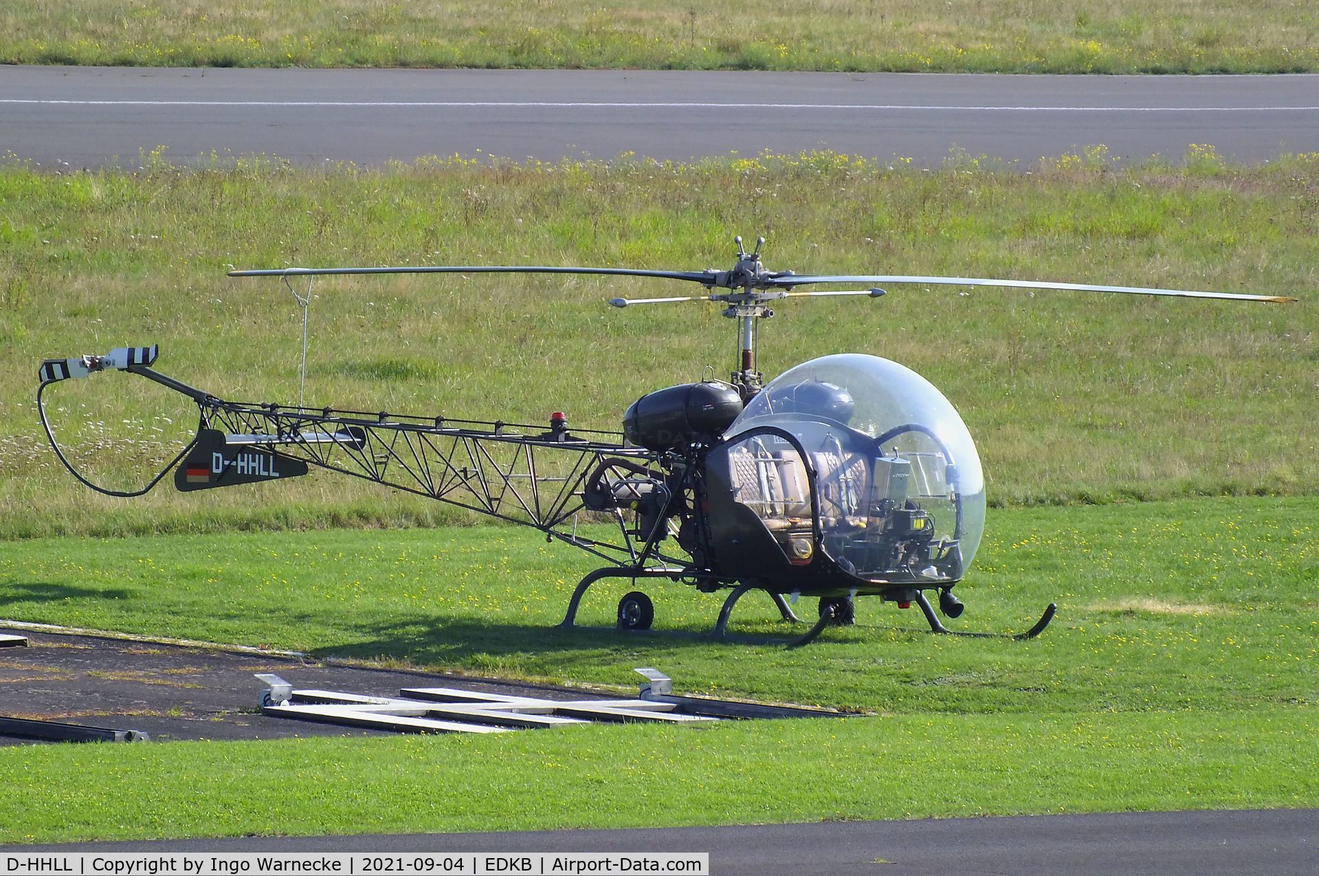 D-HHLL, Bell 47G-2A-1 C/N 1625, Agusta-Bell 47G-2A1 at Bonn-Hangelar airfield during the Grumman Fly-in 2021