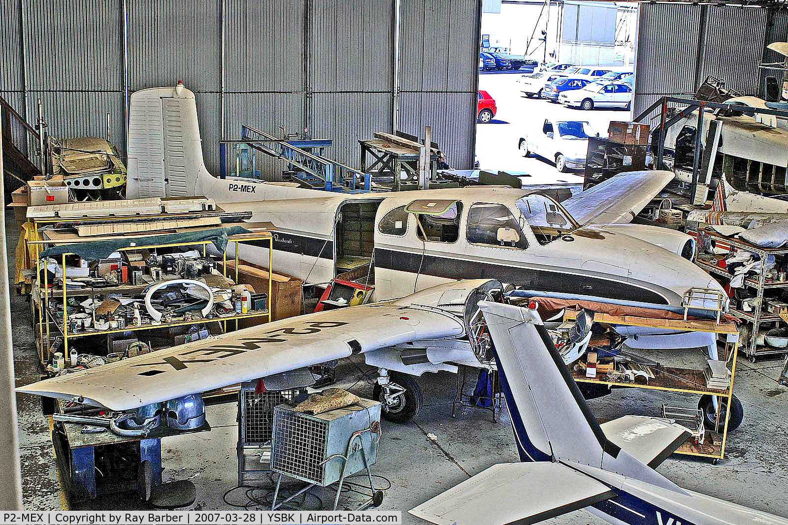 P2-MEX, 1961 Beech D50C Twin Bonanza C/N DH-295, P2-MEX   Beech D50C Twin Bonanza [DH-295] Sydney-Bankstown~VH 28/03/2007