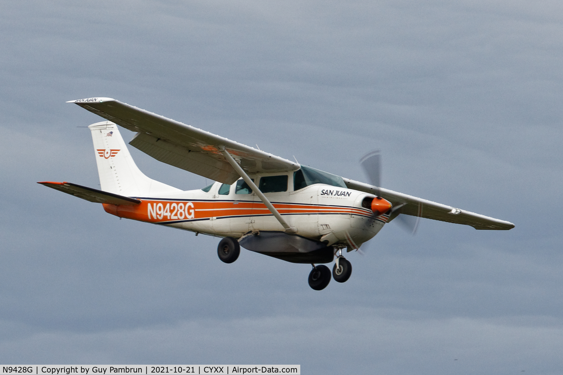 N9428G, 1970 Cessna U206E Stationair C/N U20601628, Landing on 07